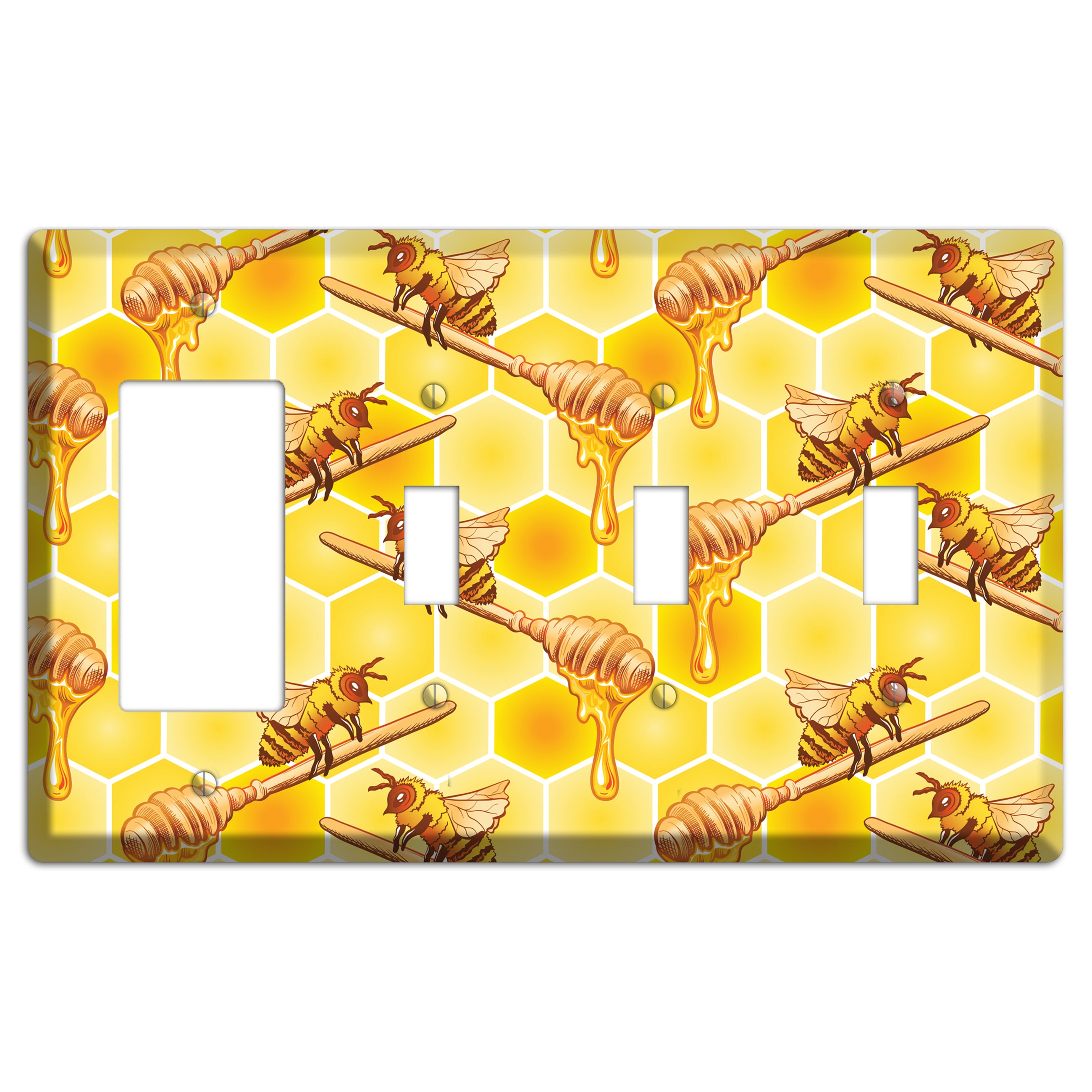 Honeyed Vigil Rocker / 3 Toggle Wallplate