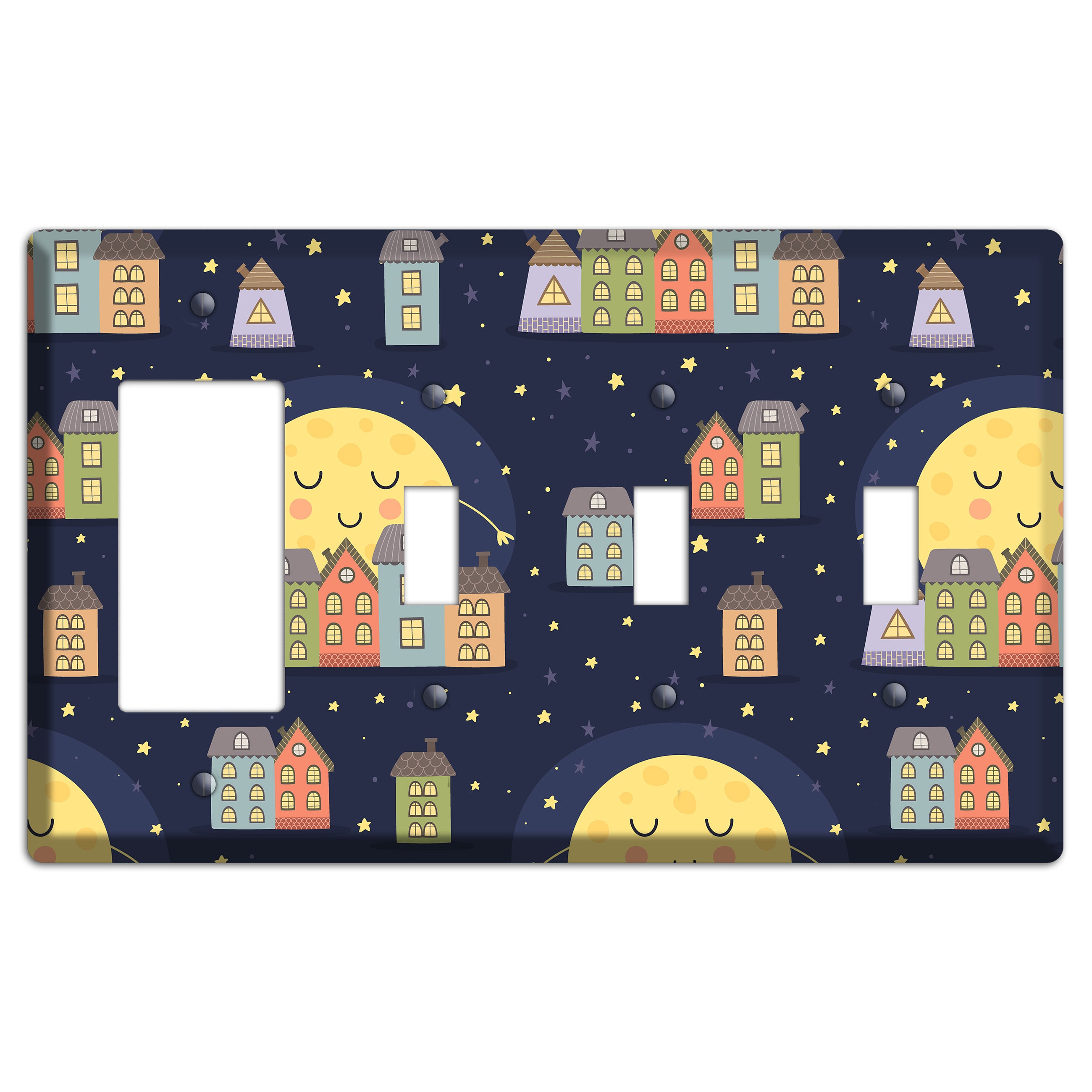 Sleepy Town Rocker / 3 Toggle Wallplate