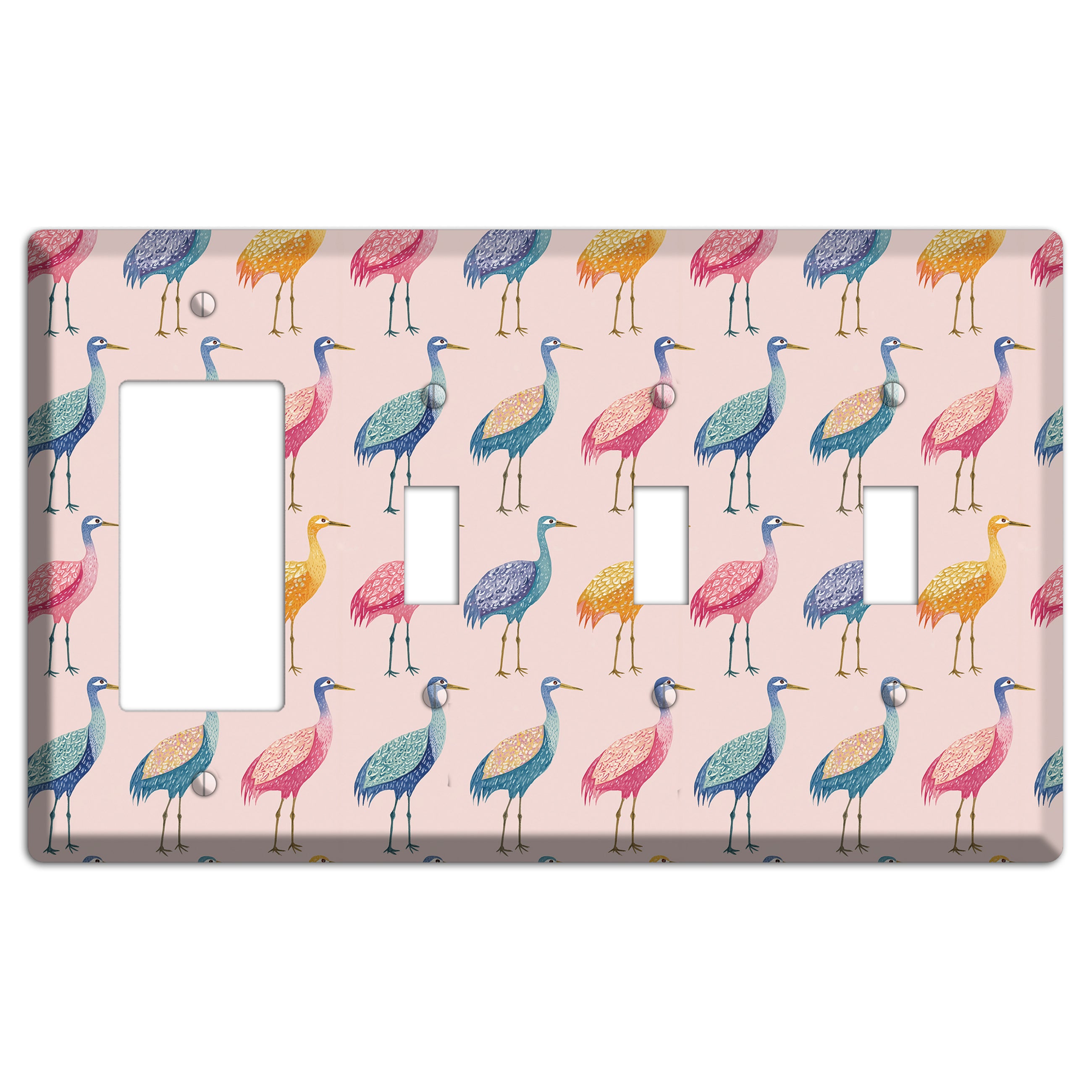 Rainbow Marsh Parade Rocker / 3 Toggle Wallplate