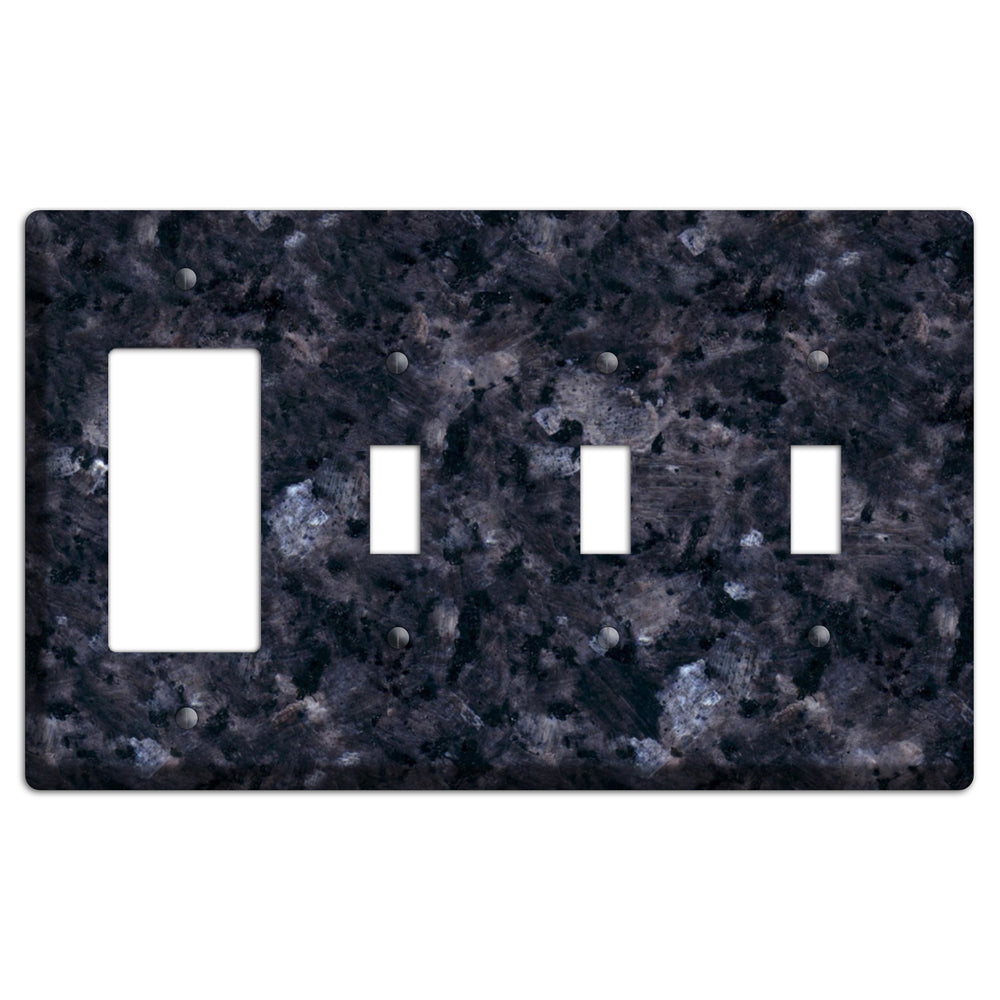 Blue Pearl Granite Rocker / 3 Toggle Wallplate