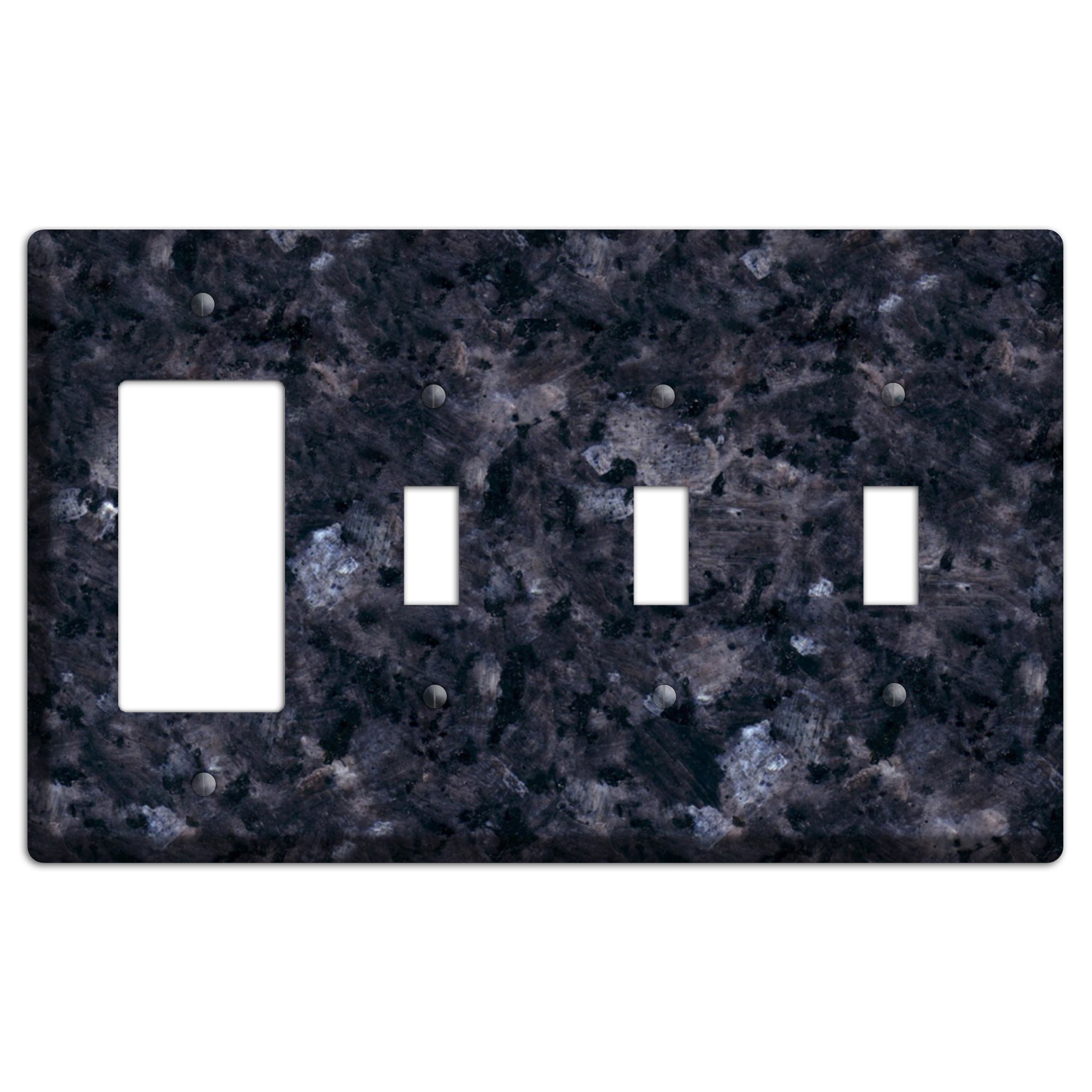 Blue Pearl Granite Rocker / 3 Toggle Wallplate