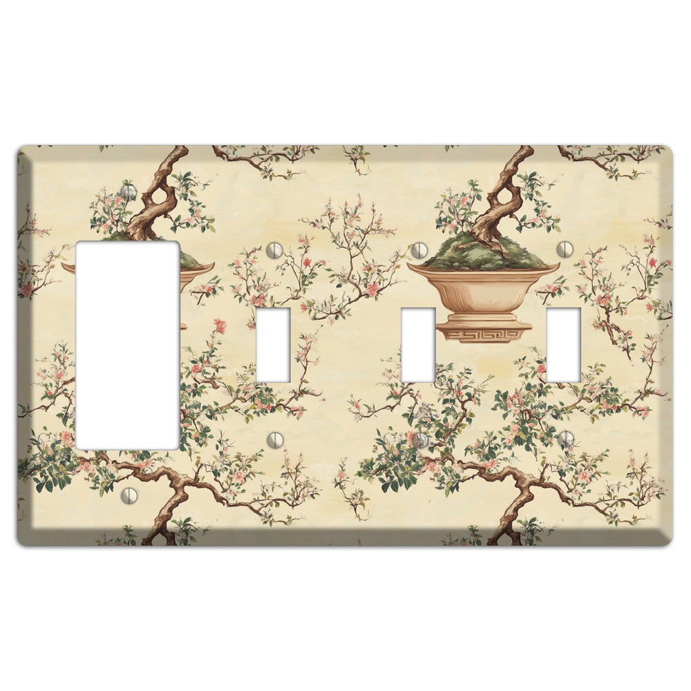 Bonsai & Blossom Rocker / 3 Toggle Wallplate