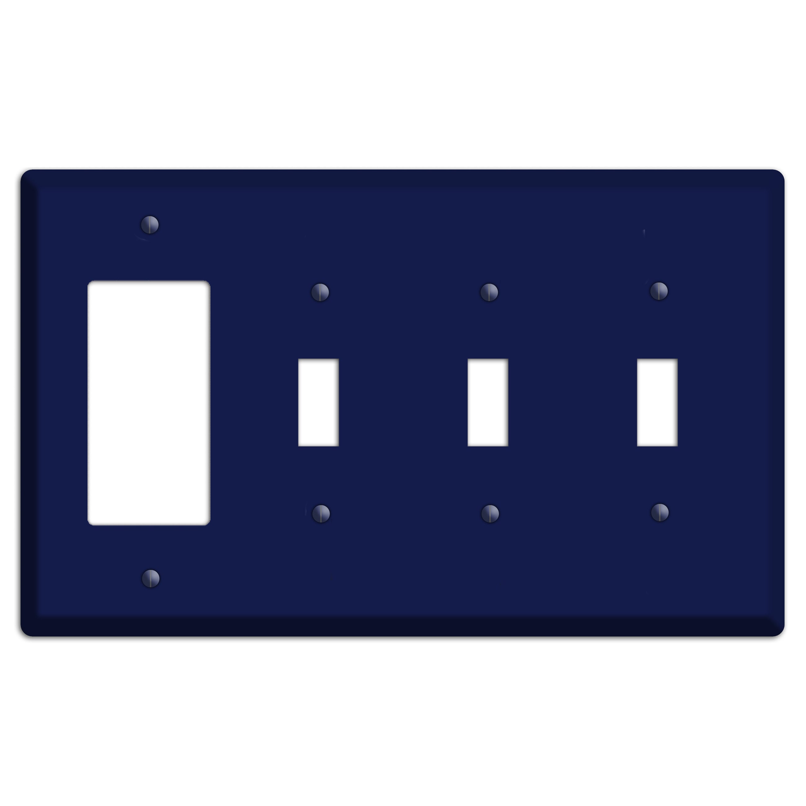 Baxter Midnight Navy Solid Rocker / 3 Toggle Wallplate