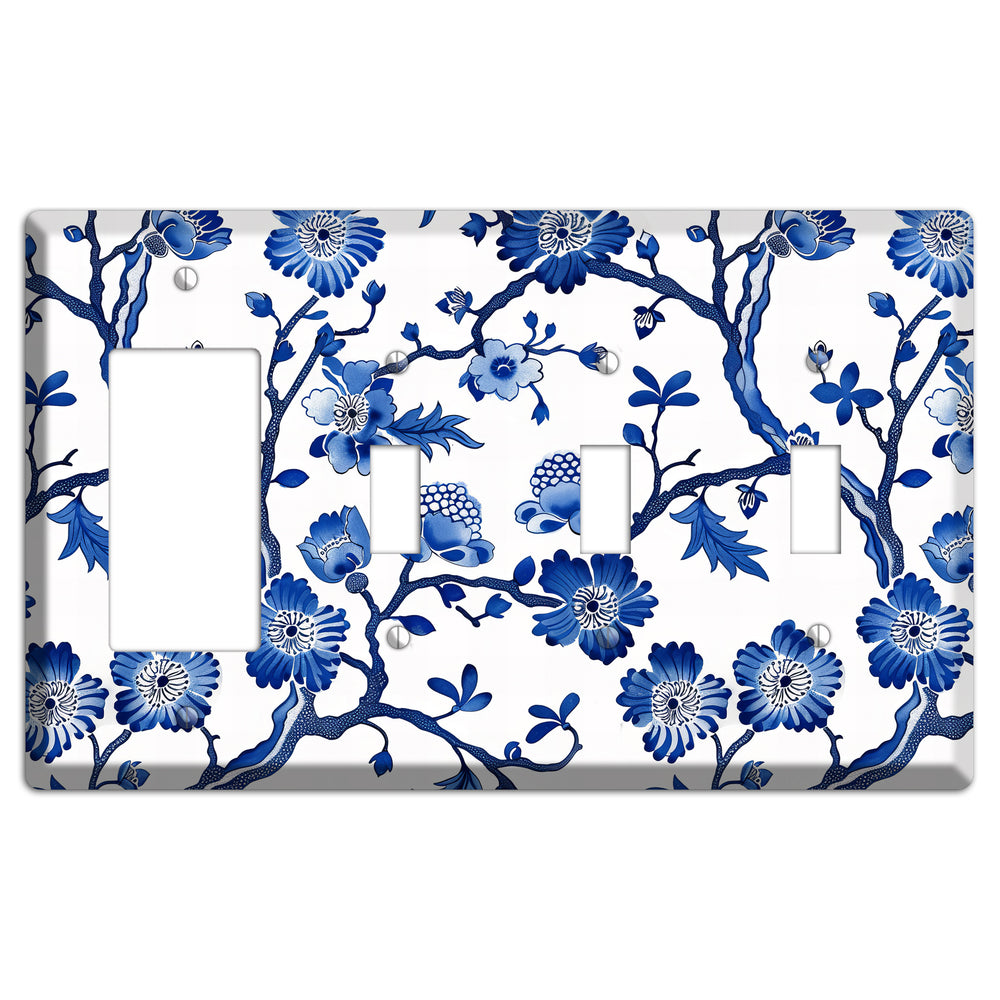 Porcelain Garden Reverie Rocker / 3 Toggle Wallplate
