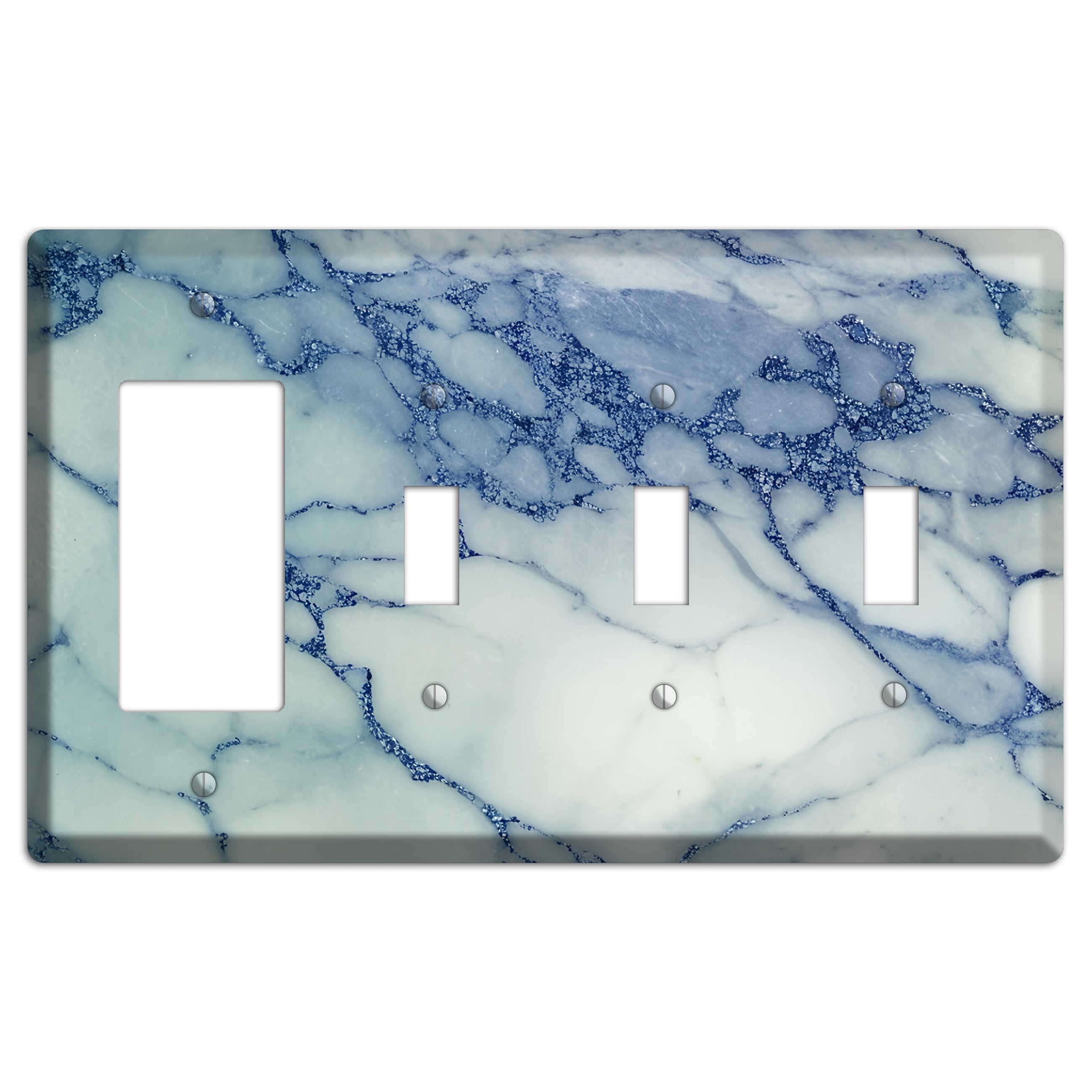 Opal marble Rocker / 3 Toggle Wallplate