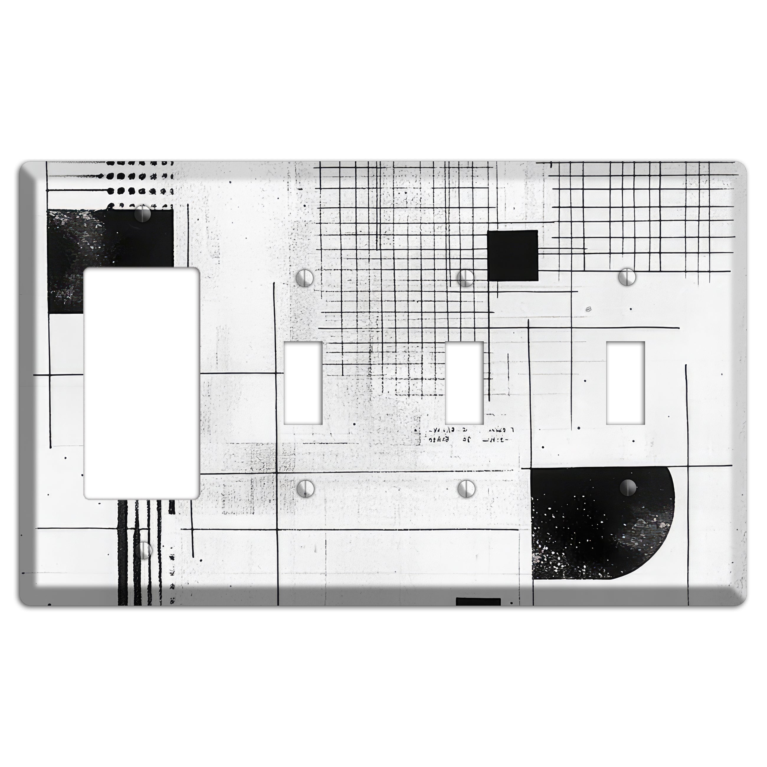 Drafting Table Ghost Rocker / 3 Toggle Wallplate