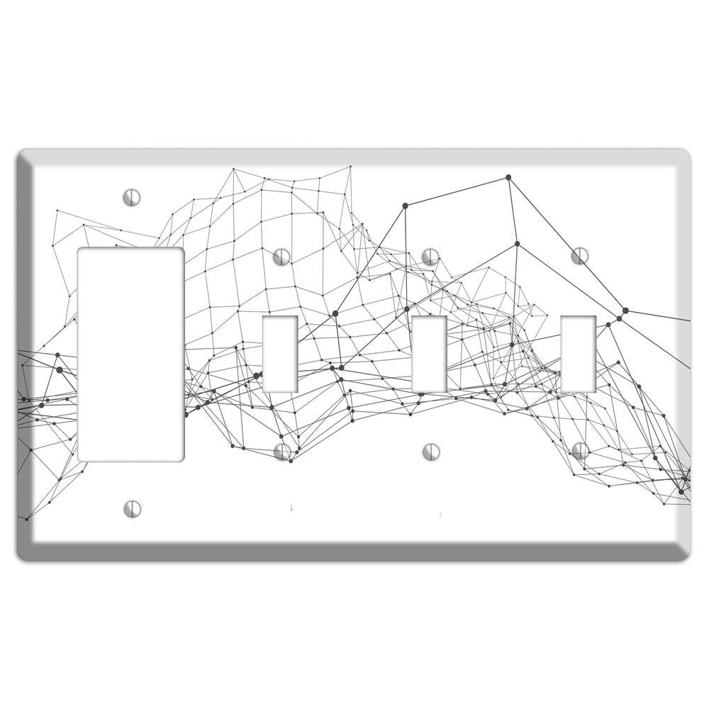 Phantom Mesh Drift Rocker / 3 Toggle Wallplate