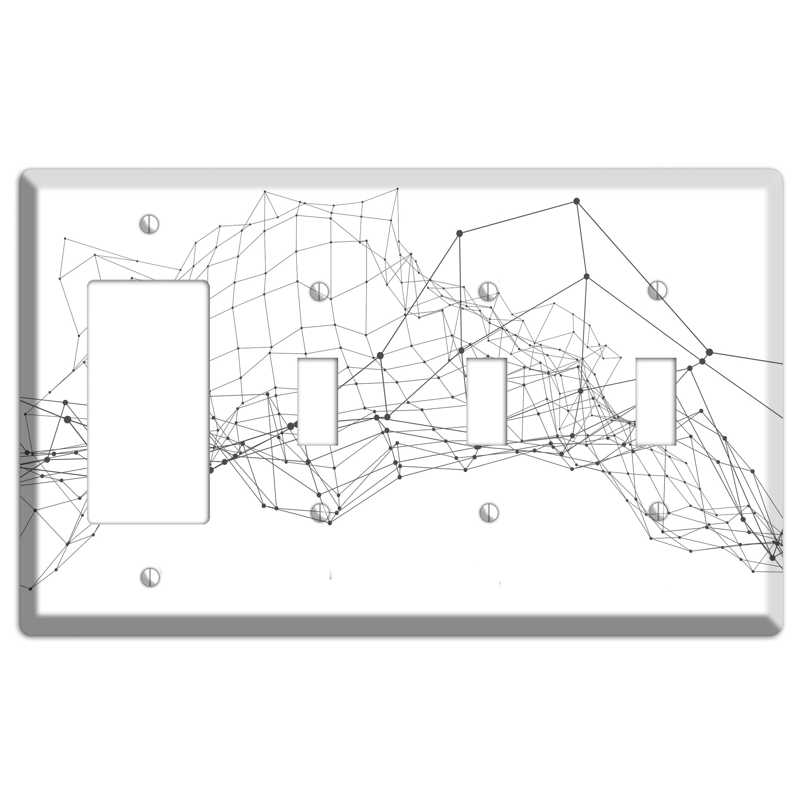Phantom Mesh Drift Rocker / 3 Toggle Wallplate