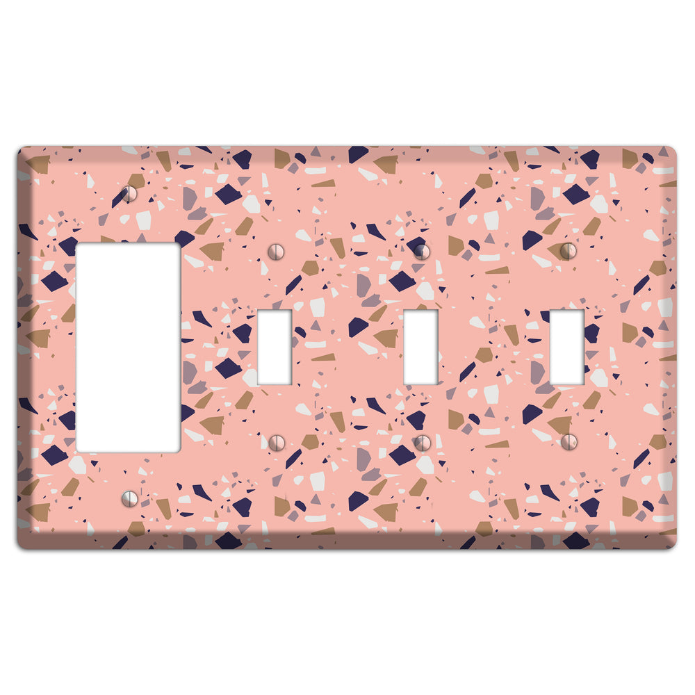 Blush Quarry Rocker / 3 Toggle Wallplate