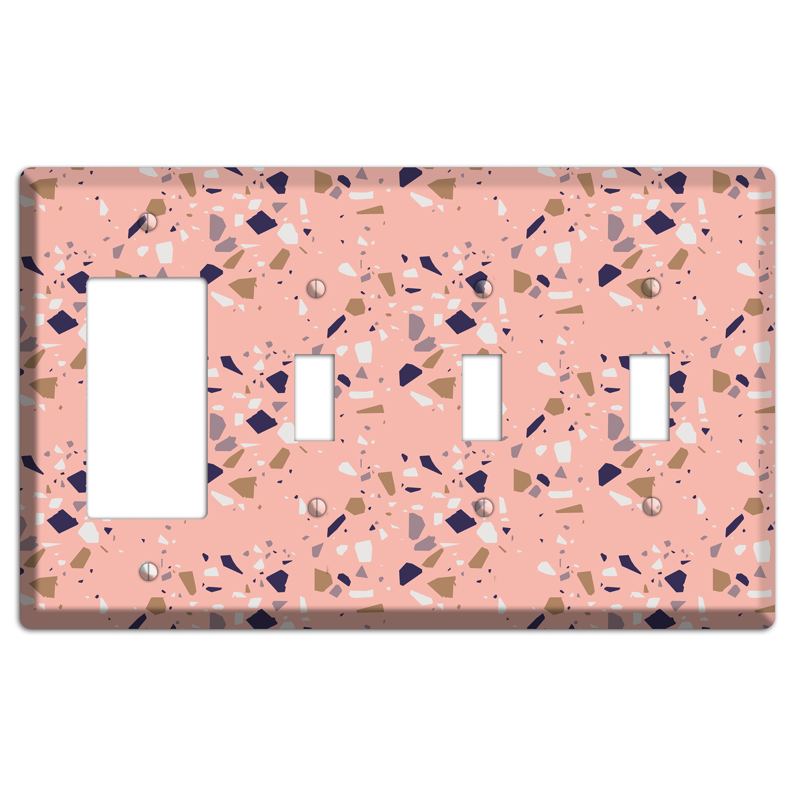 Blush Quarry Rocker / 3 Toggle Wallplate