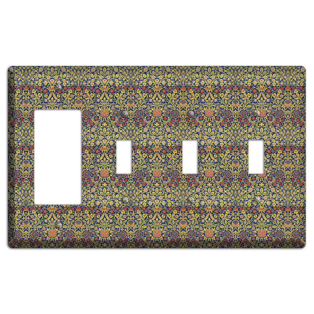 Orchard Garden Stripe Rocker / 3 Toggle Wallplate