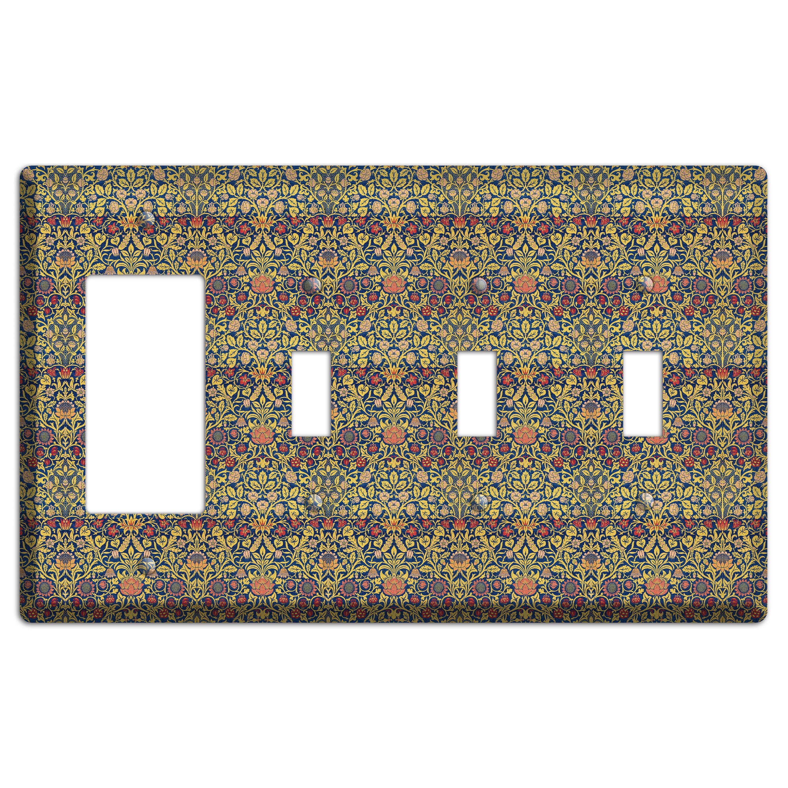Orchard Garden Stripe Rocker / 3 Toggle Wallplate