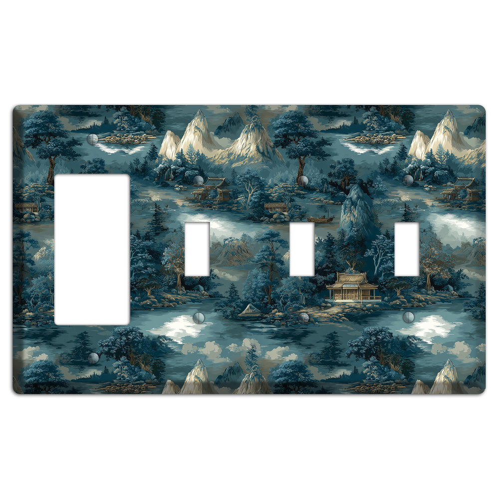 River Mist Refuge Rocker / 3 Toggle Wallplate