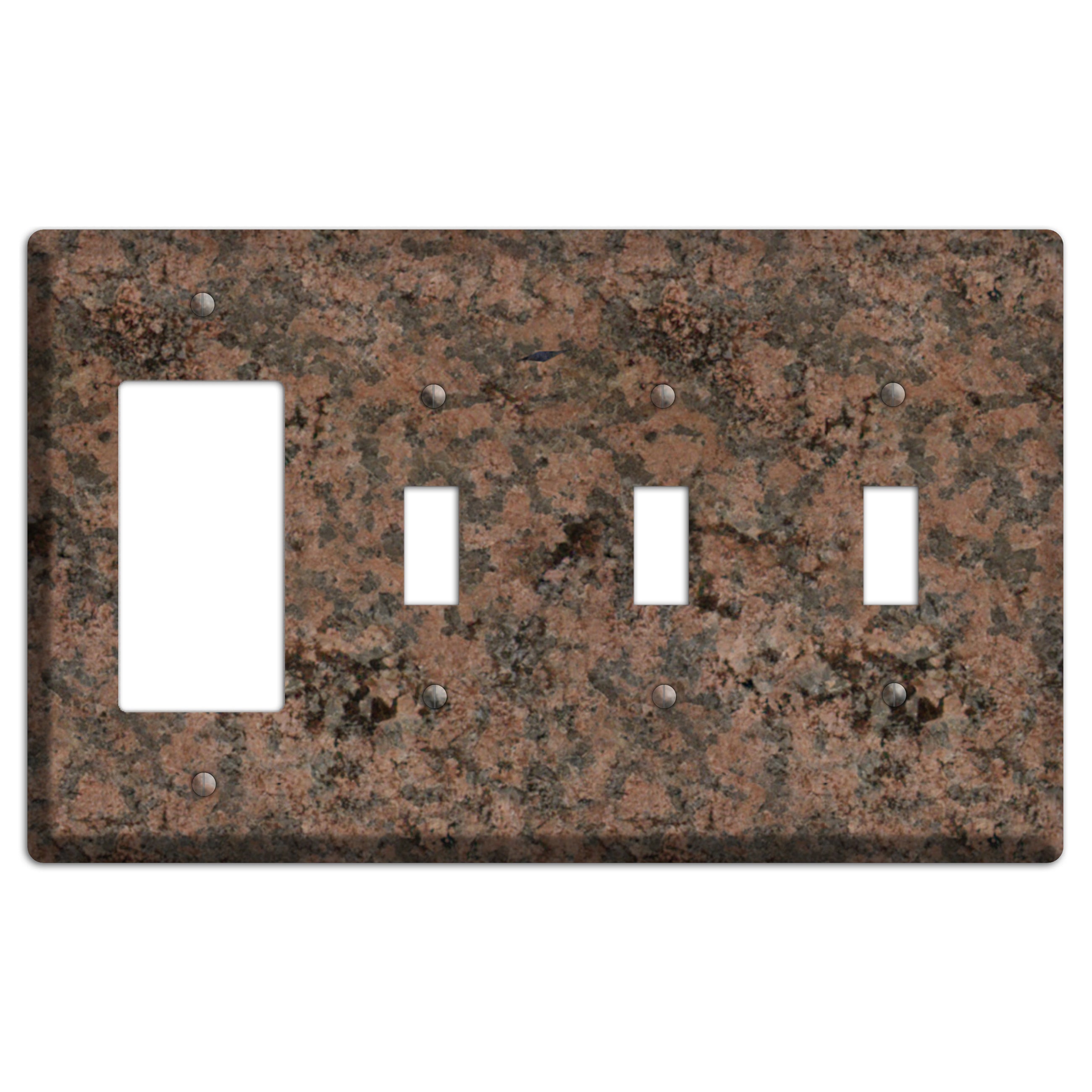 Granite Name: Indian Dakota Granite Rocker / 3 Toggle Wallplate