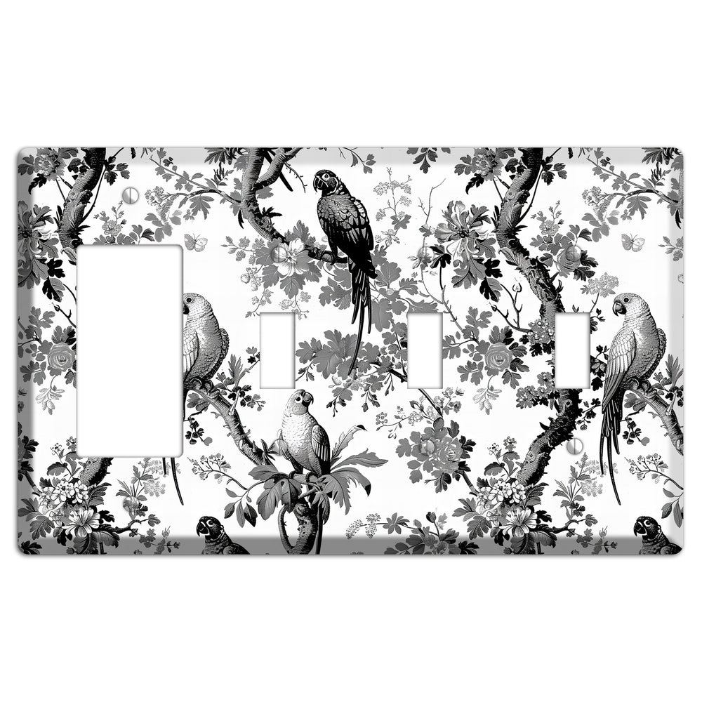 Parlor of Parrots Rocker / 3 Toggle Wallplate