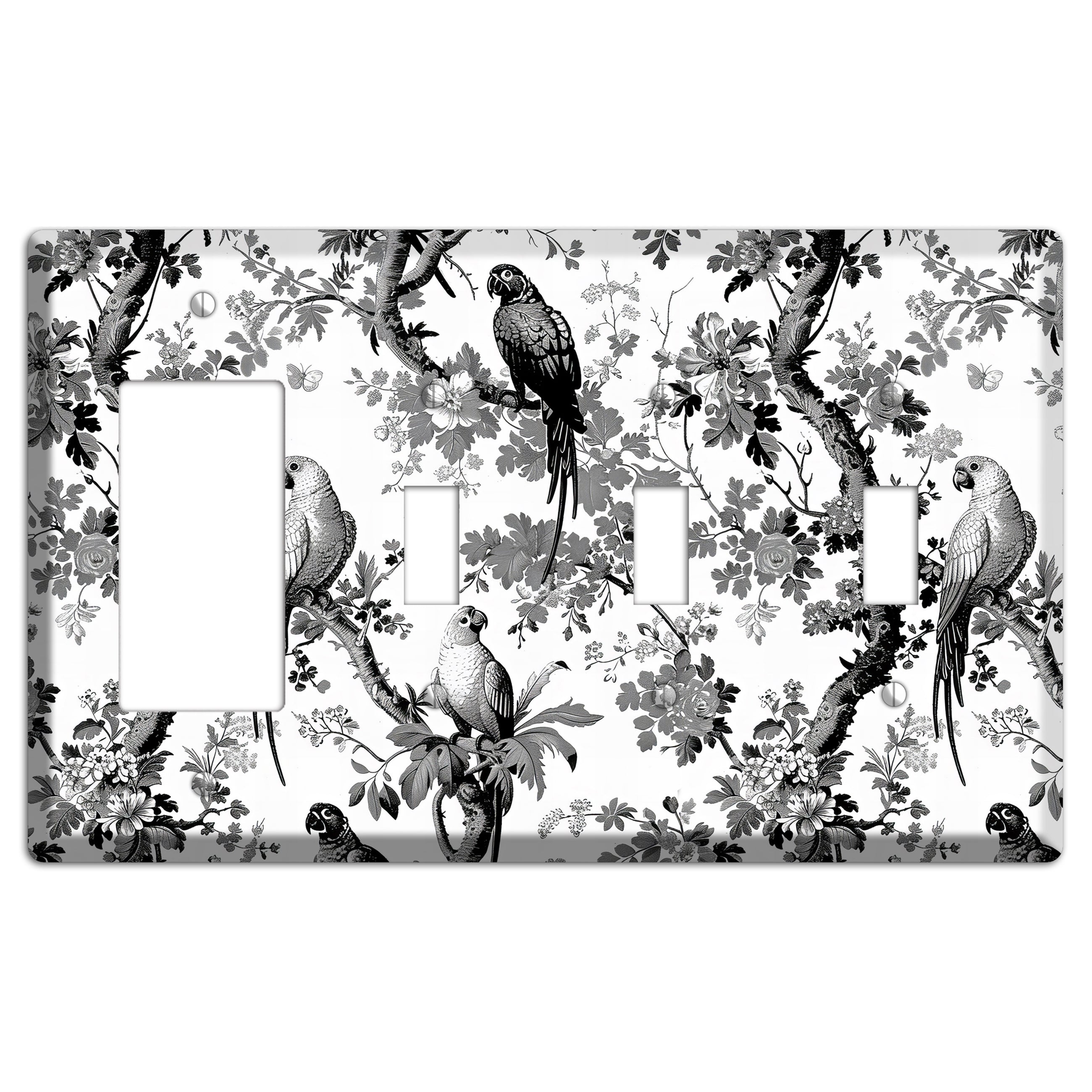Parlor of Parrots Rocker / 3 Toggle Wallplate