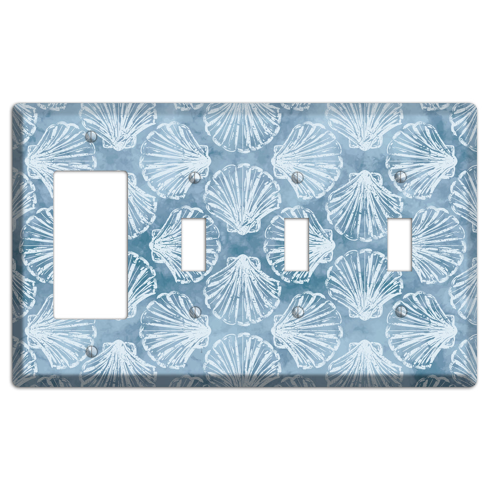 Coastal Shell Drift Rocker / 3 Toggle Wallplate