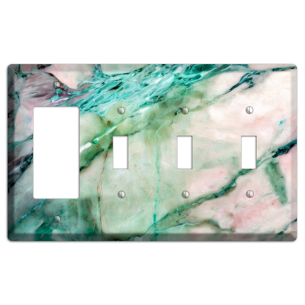 Monte Carlo Marble Rocker / 3 Toggle Wallplate