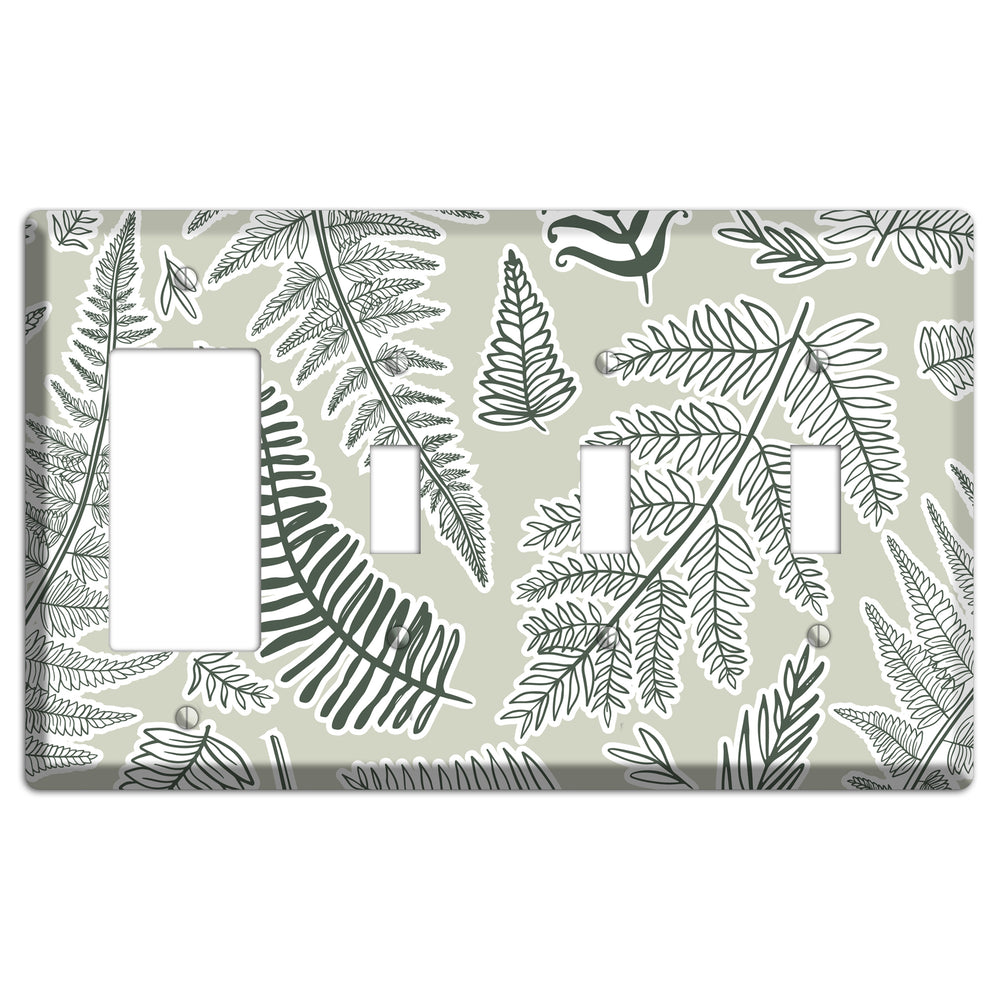 Forest Floor Scatter Rocker / 3 Toggle Wallplate
