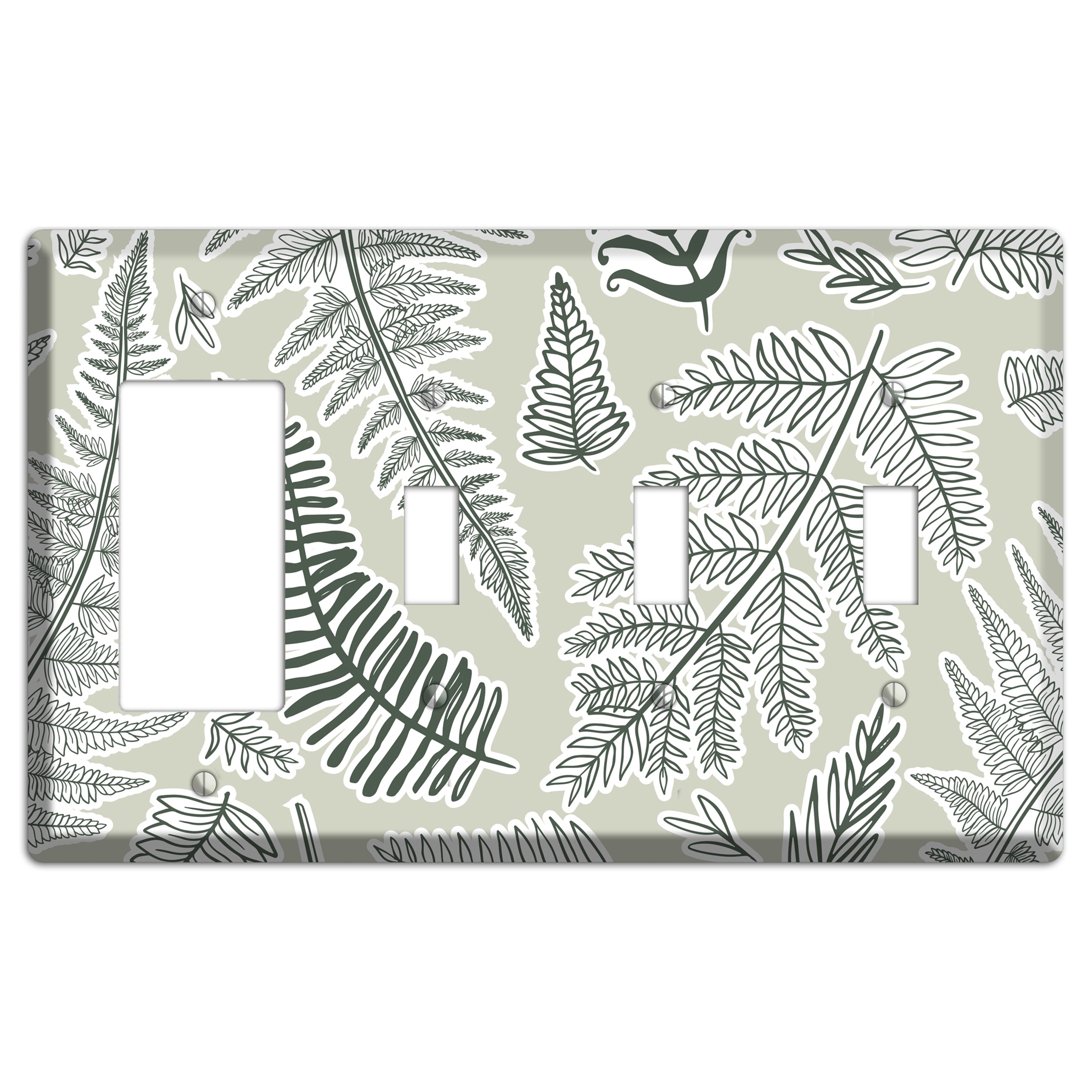 Forest Floor Scatter Rocker / 3 Toggle Wallplate