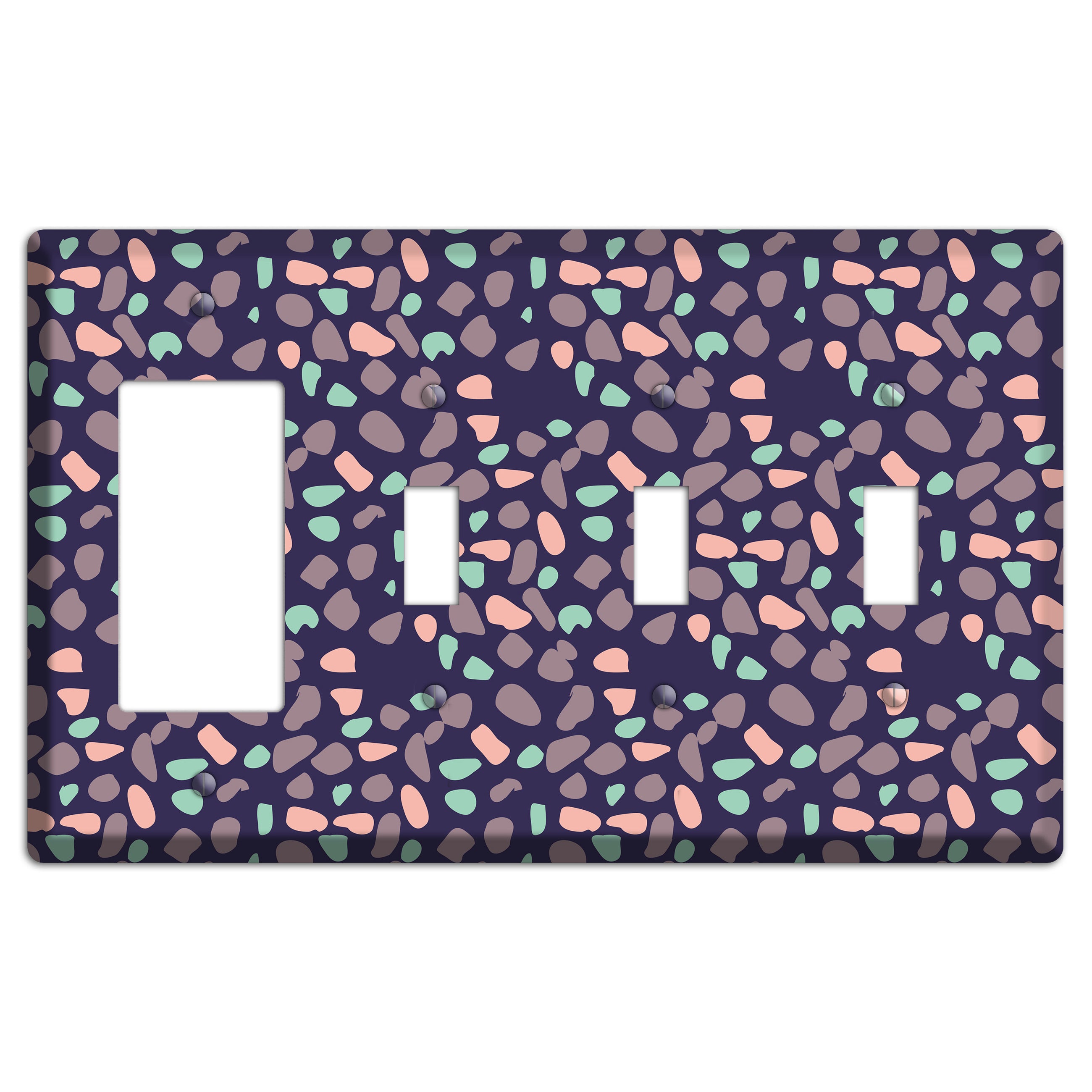 Cosmic Sprinkle Rocker / 3 Toggle Wallplate