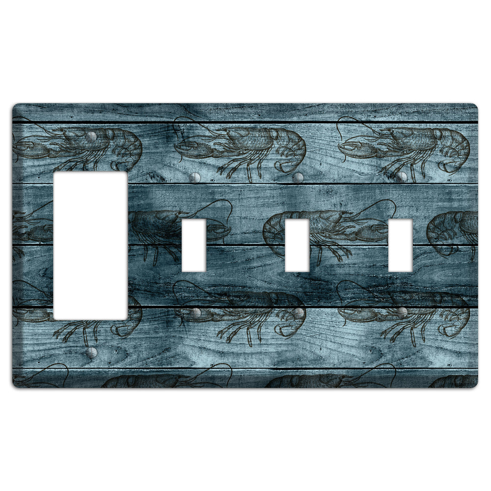 Lobster Ledger Rocker / 3 Toggle Wallplate