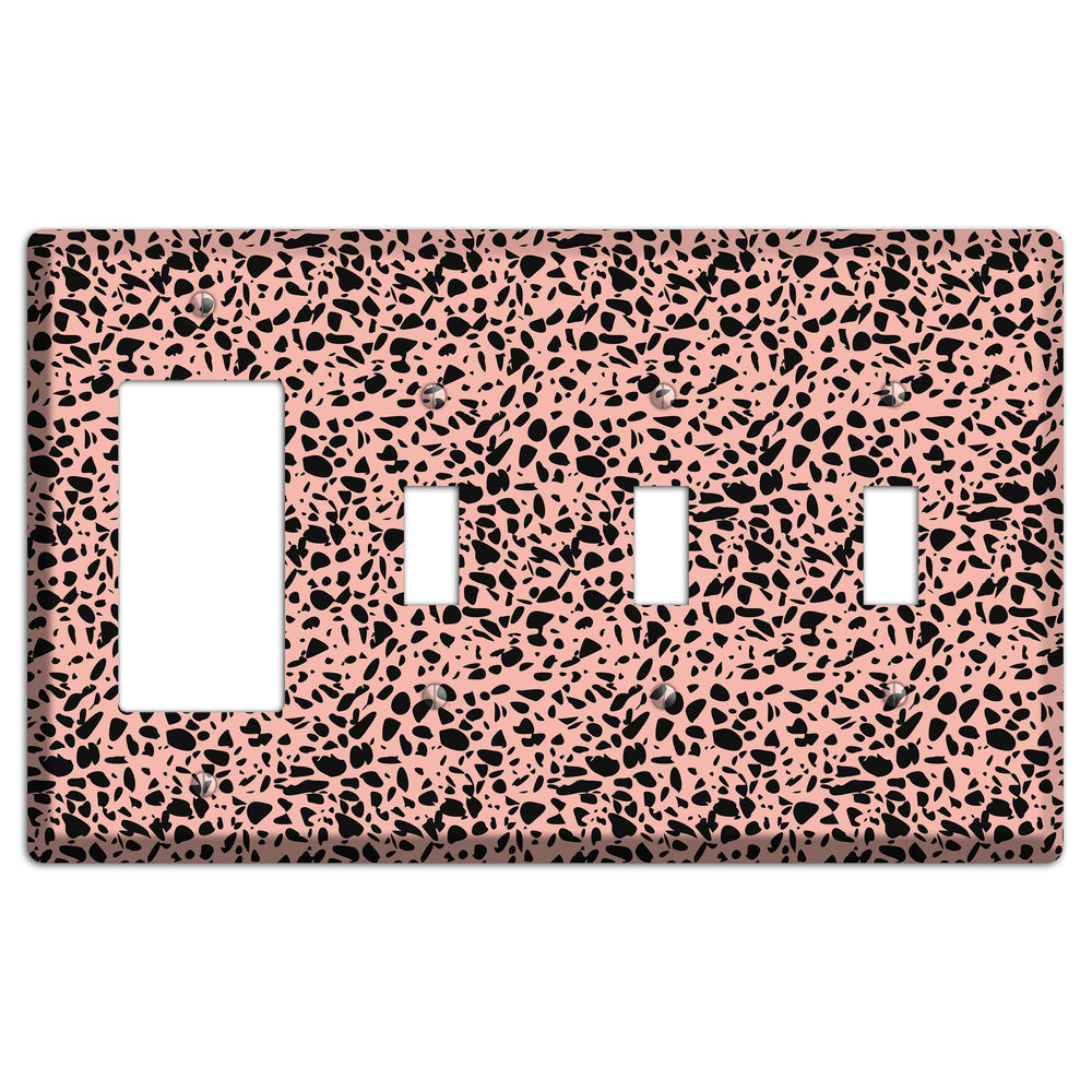 Blush Static Rocker / 3 Toggle Wallplate