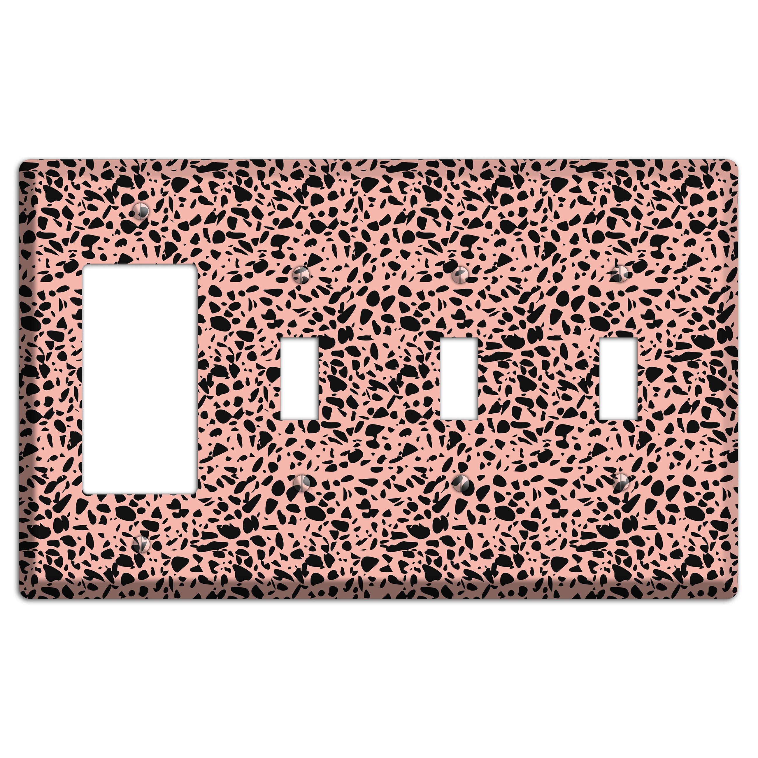 Blush Static Rocker / 3 Toggle Wallplate