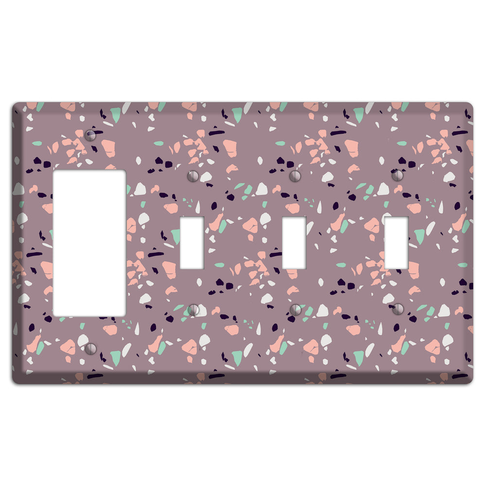 Orchid Dust Rocker / 3 Toggle Wallplate