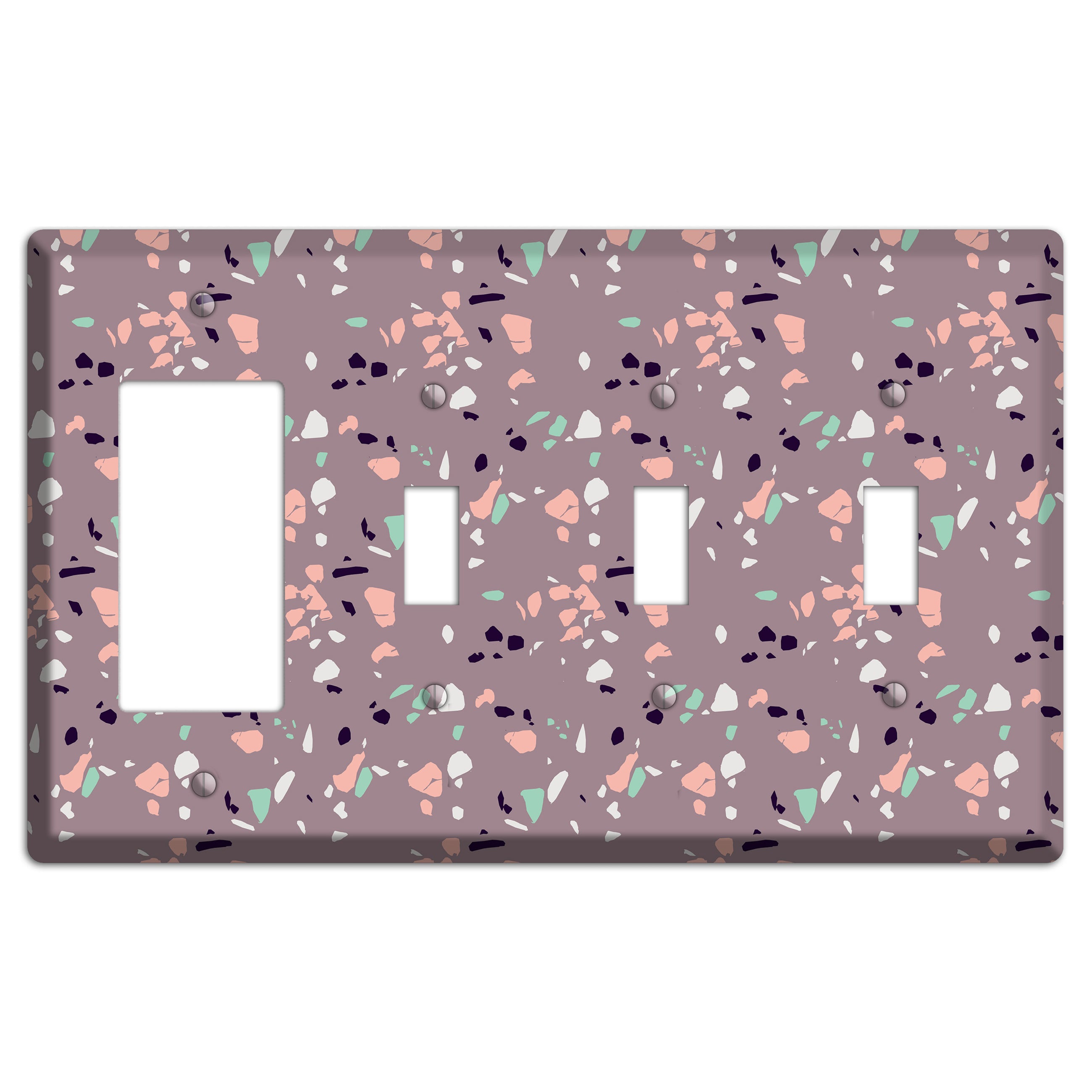 Orchid Dust Rocker / 3 Toggle Wallplate