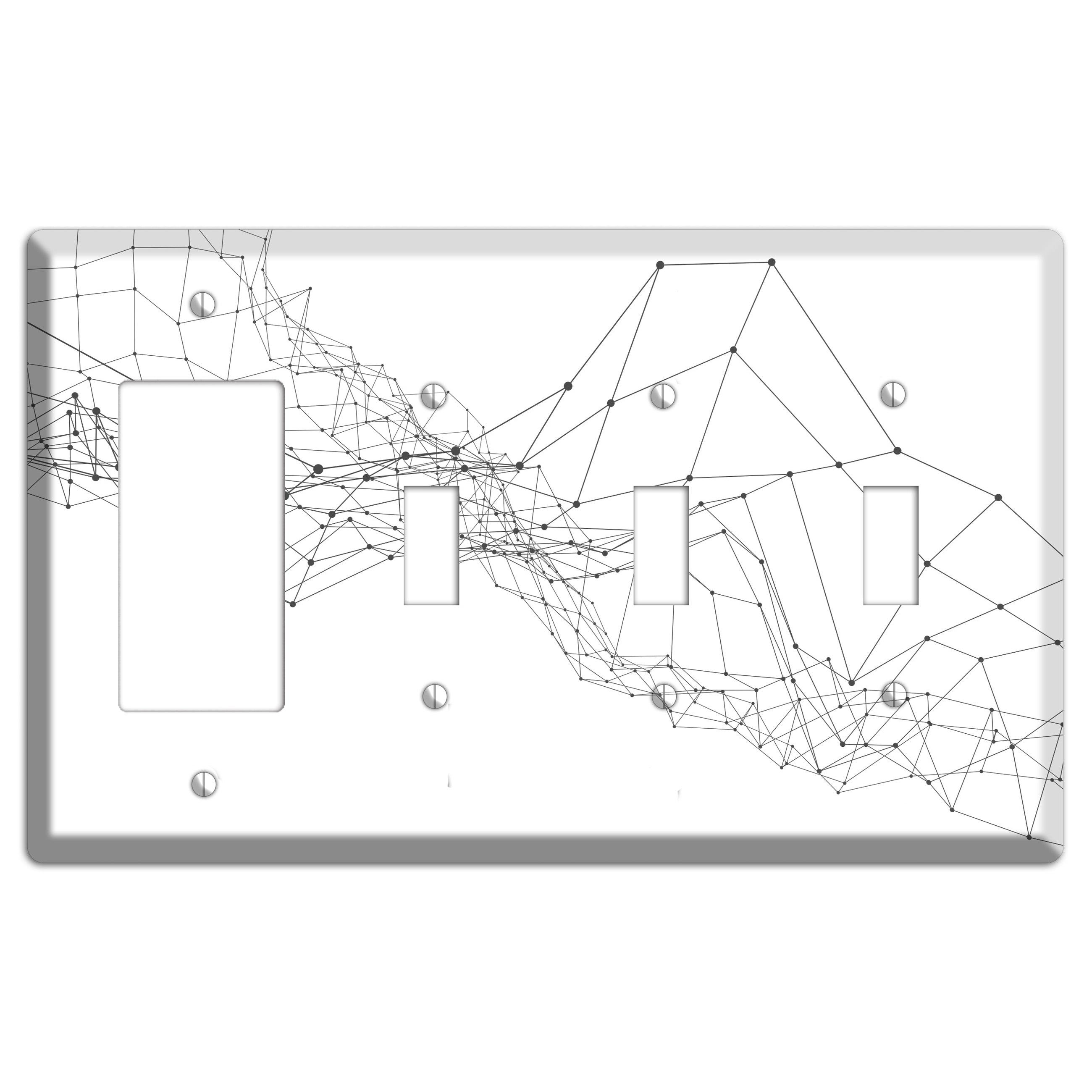 Drift Network Collapse Rocker / 3 Toggle Wallplate