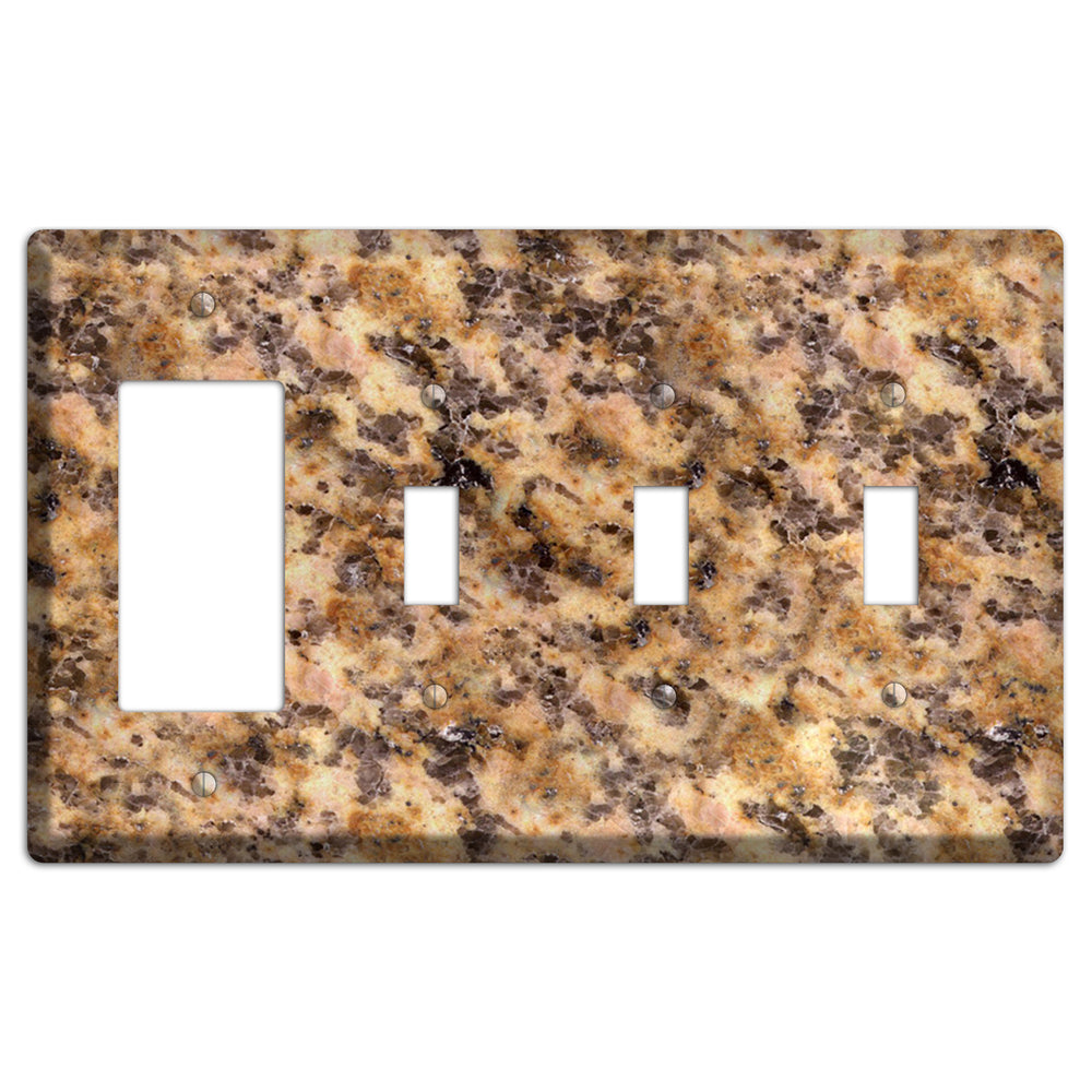 Lapidus Granite Rocker / 3 Toggle Wallplate