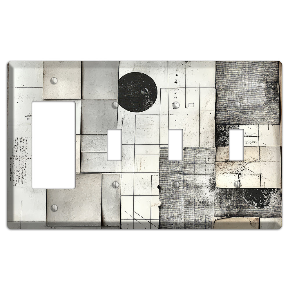 Cartographer's Quiet Ruin Rocker / 3 Toggle Wallplate