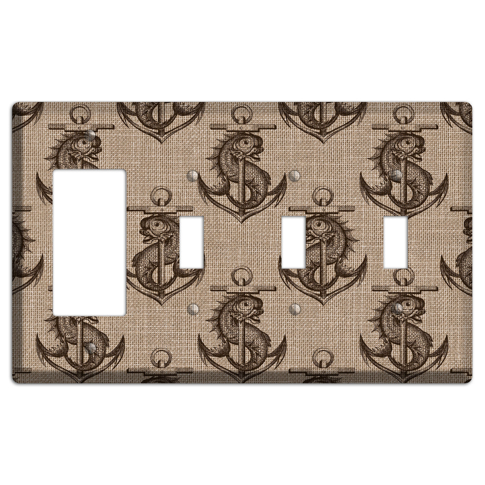 Anchor & Leviathan Rocker / 3 Toggle Wallplate