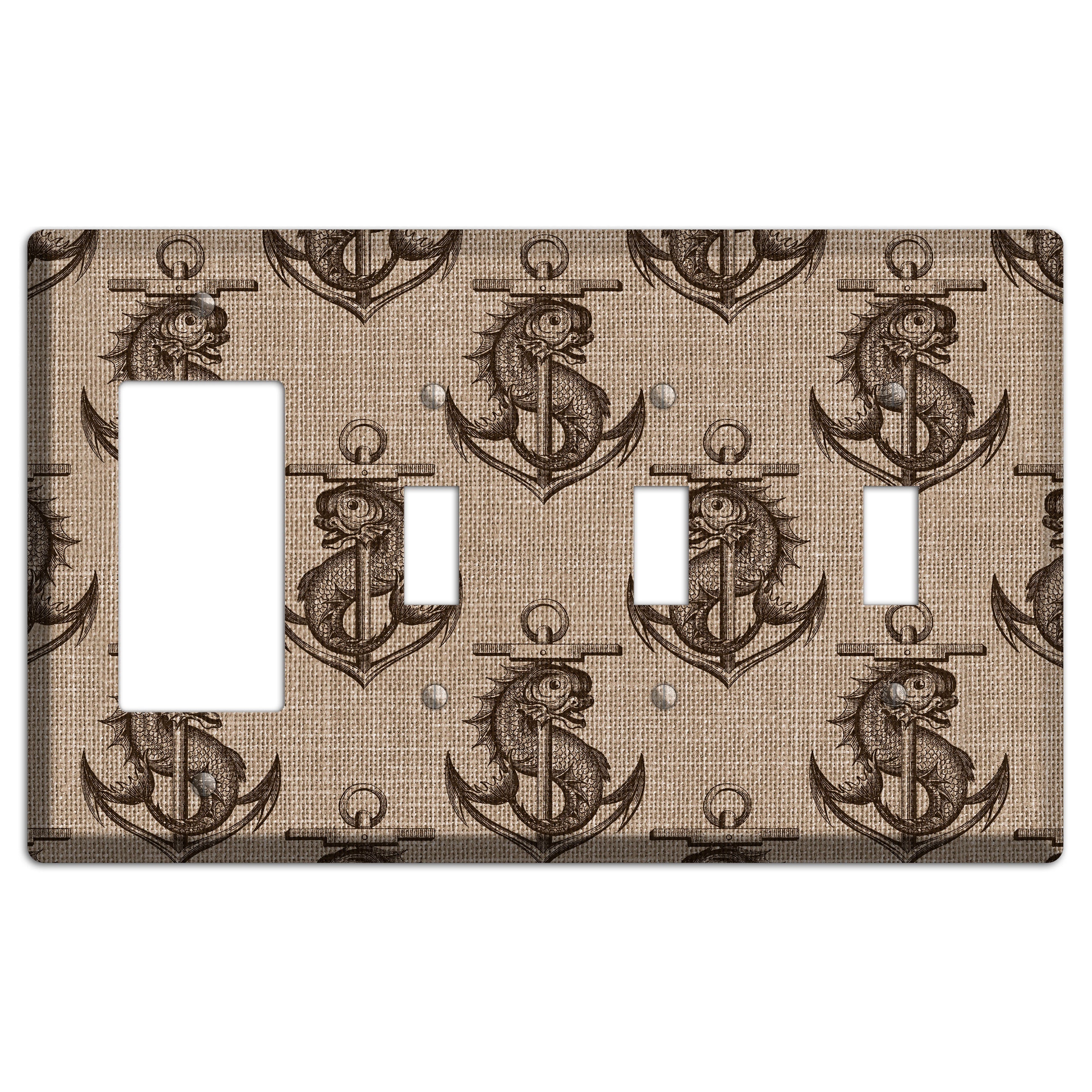 Anchor & Leviathan Rocker / 3 Toggle Wallplate