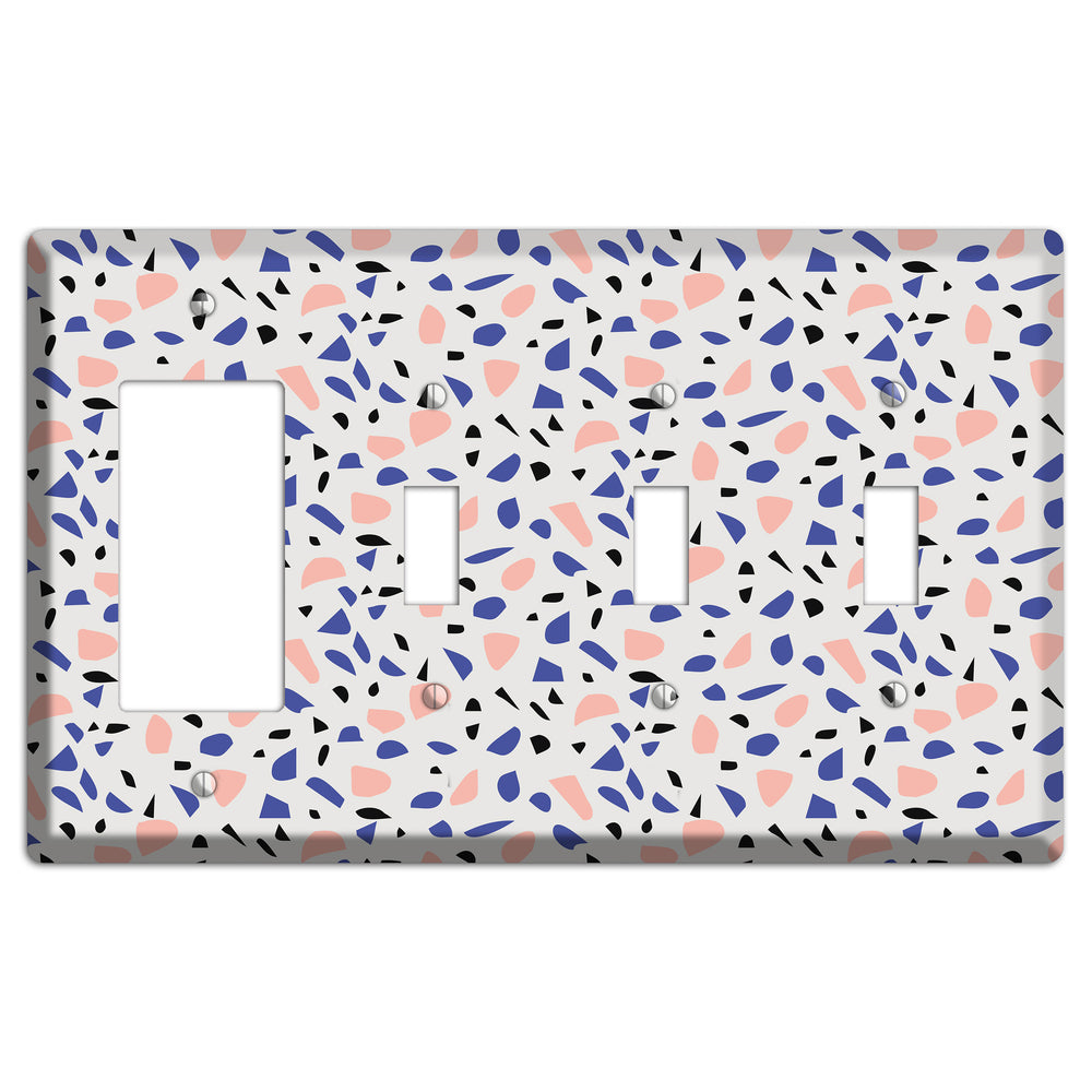Berry Sprinkle Rocker / 3 Toggle Wallplate