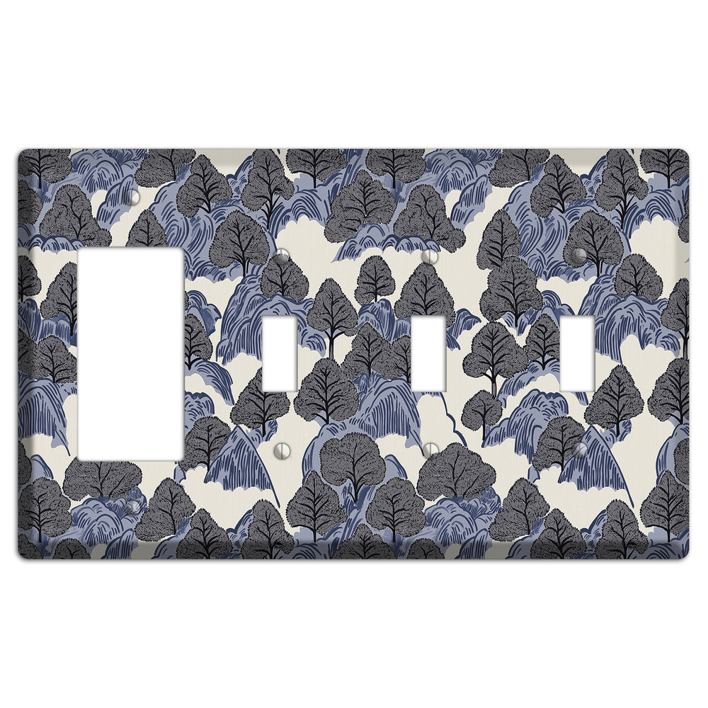 Thousand Pines Rocker / 3 Toggle Wallplate
