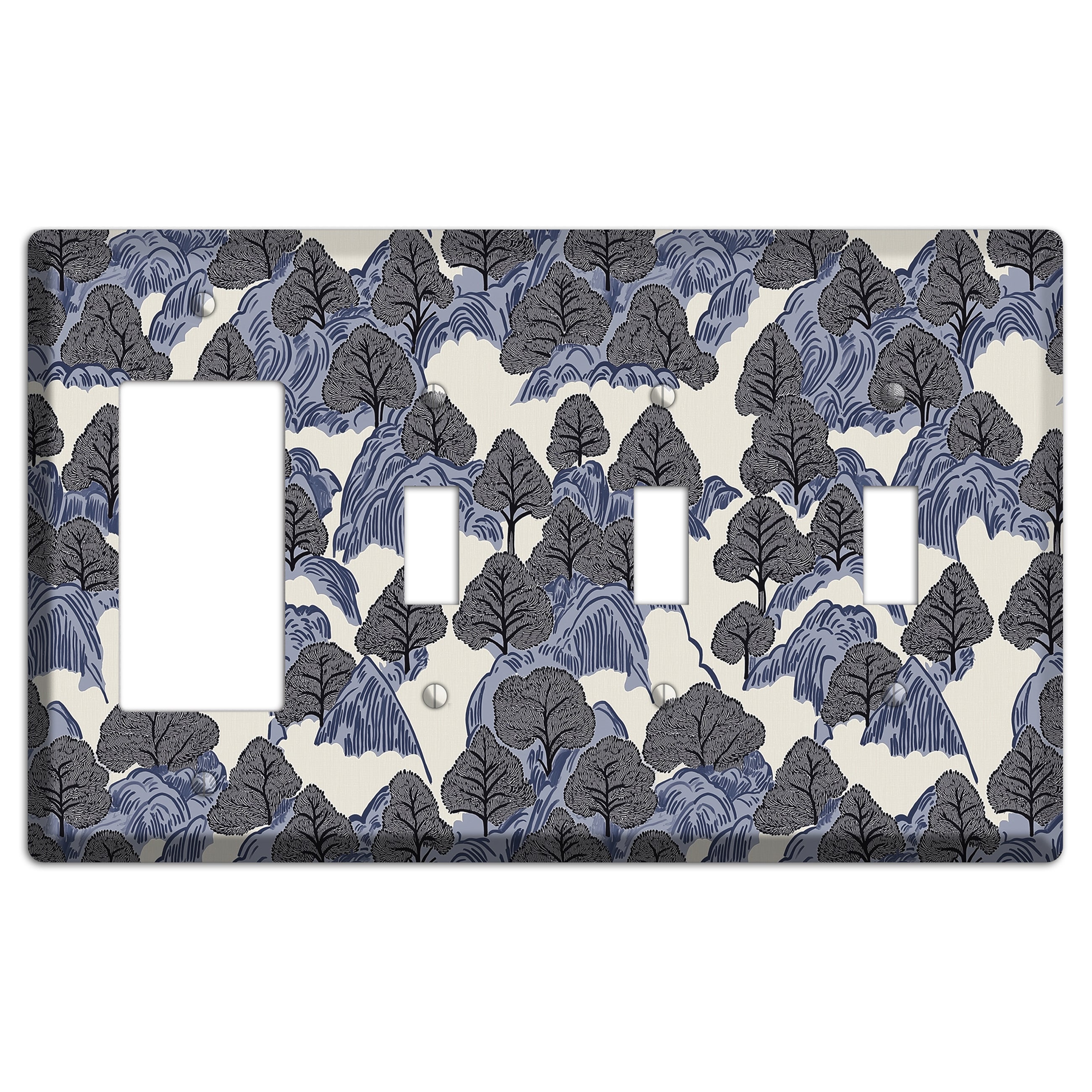 Thousand Pines Rocker / 3 Toggle Wallplate