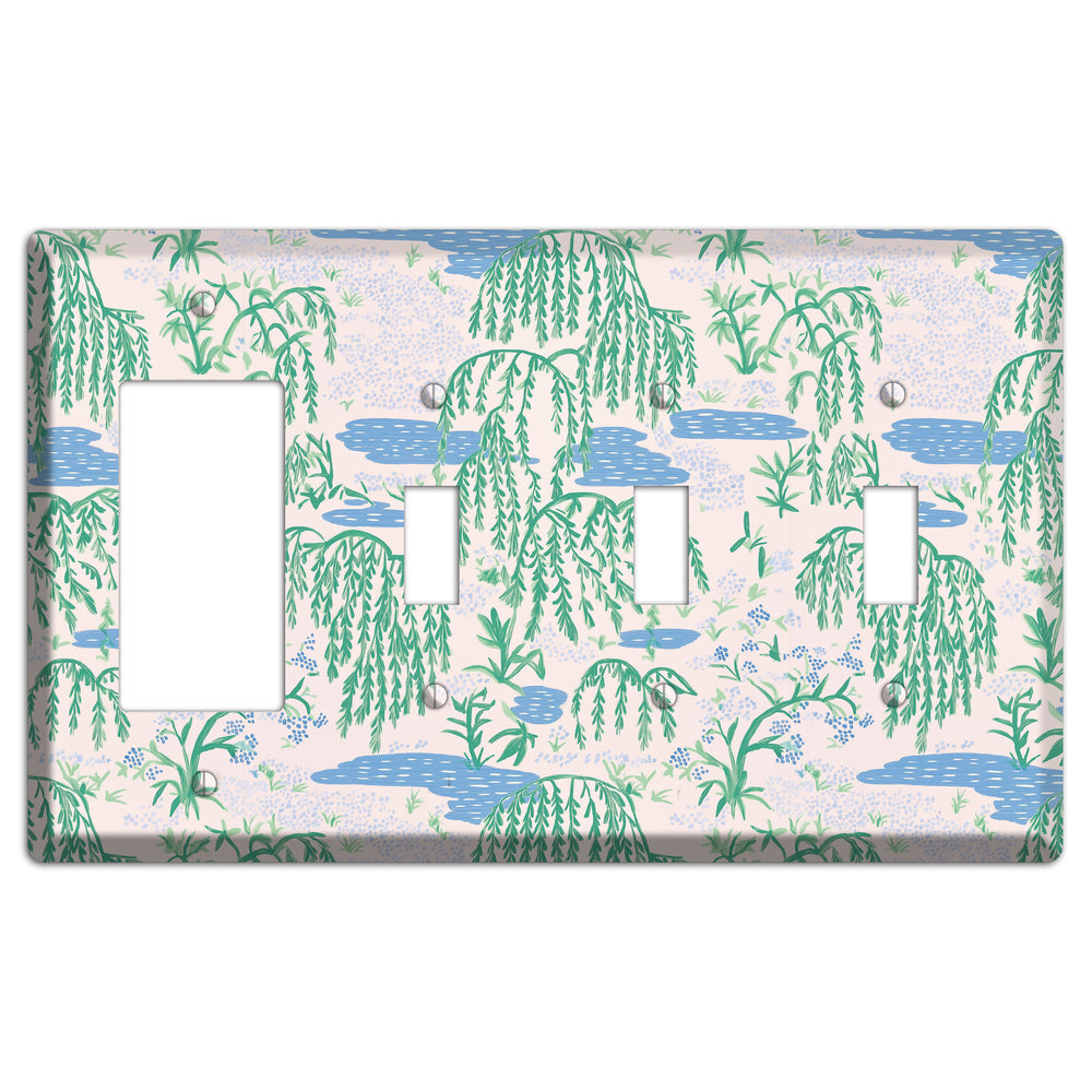 Willow & Still Water Rocker / 3 Toggle Wallplate
