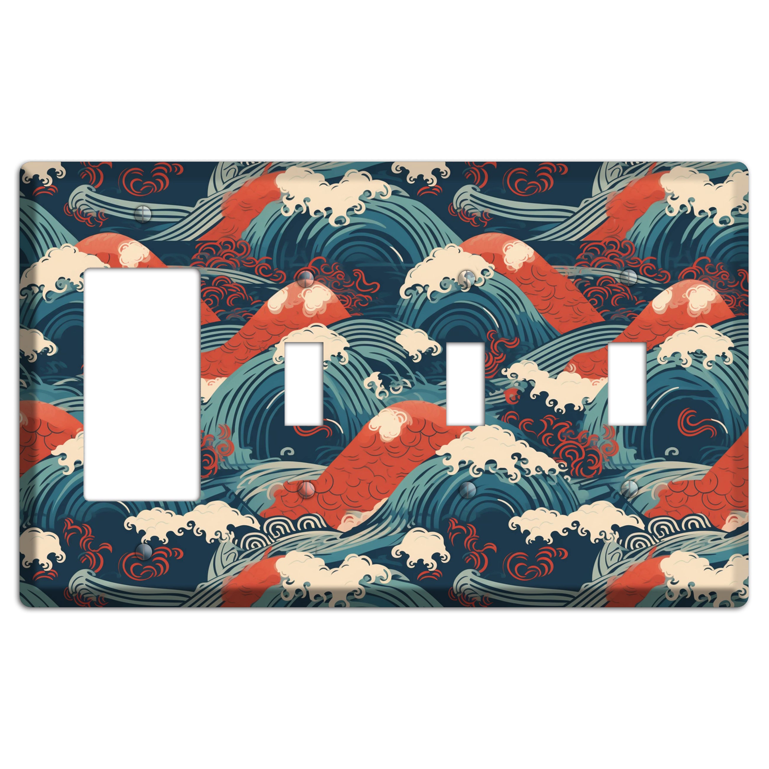 Koi & Tempest Rocker / 3 Toggle Wallplate