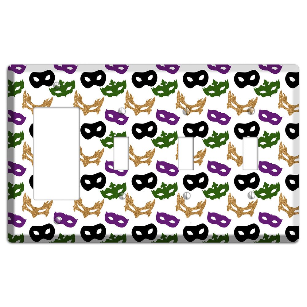Masquerade Mosaic Rocker / 3 Toggle Wallplate