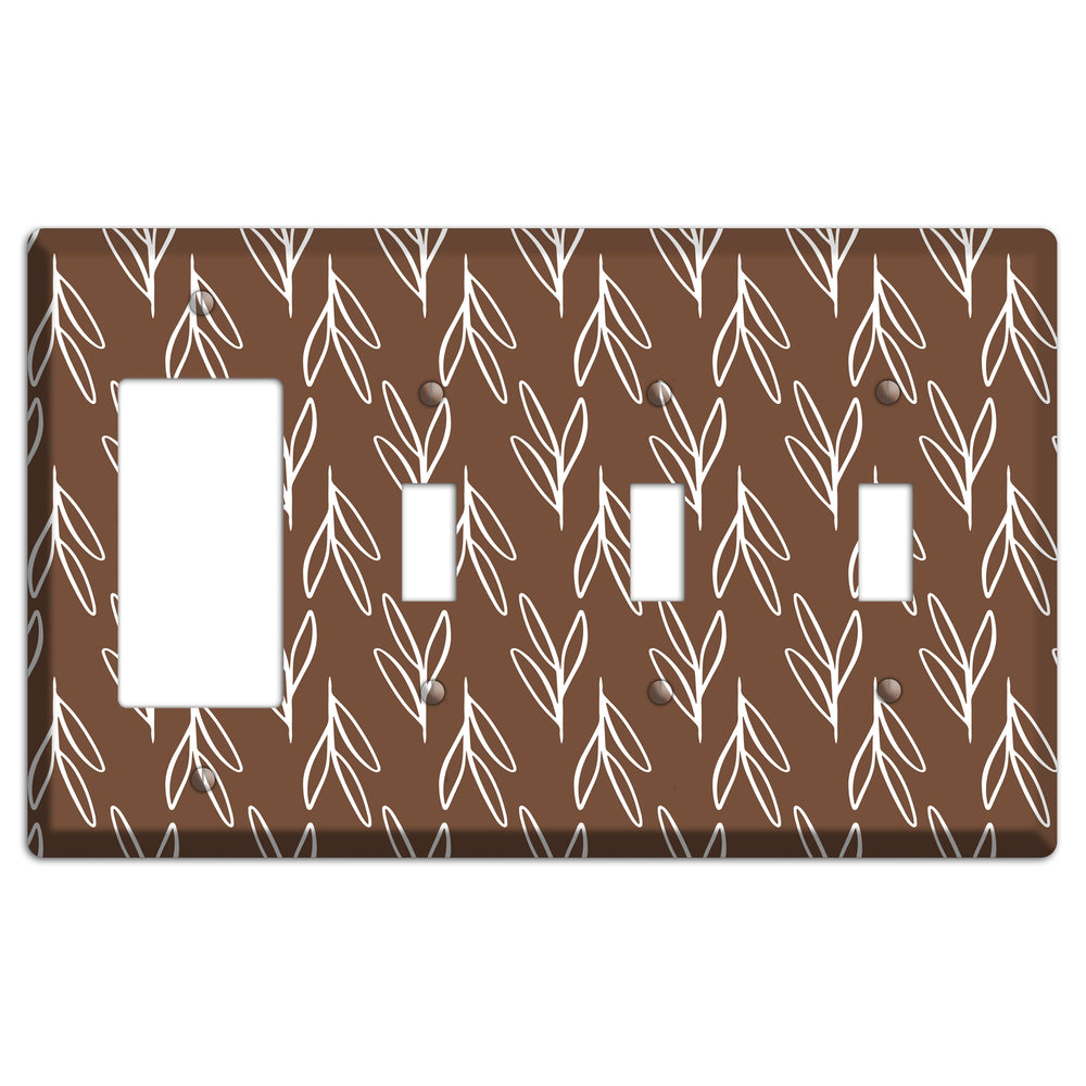 Wheat & Shadow Rocker / 3 Toggle Wallplate