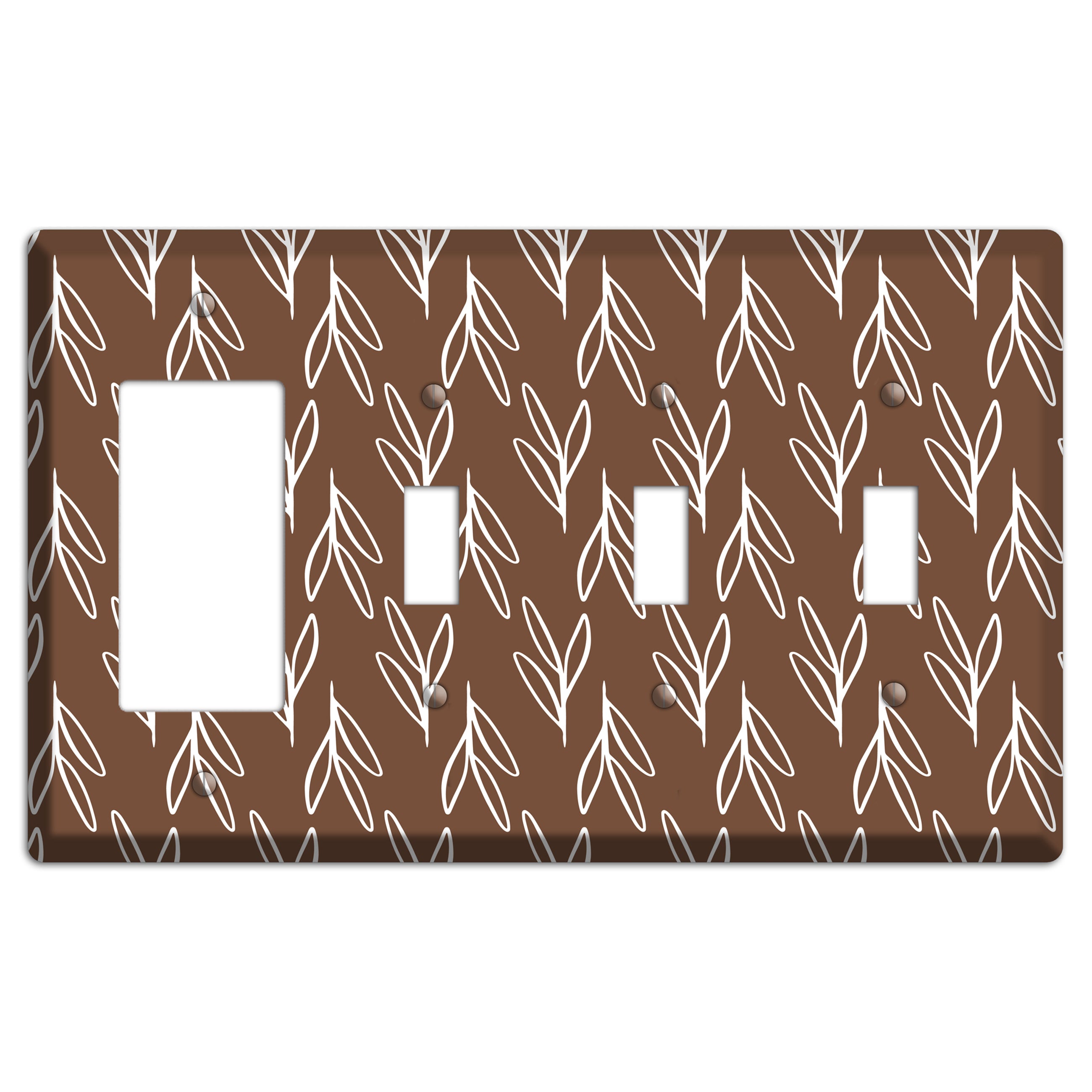 Wheat & Shadow Rocker / 3 Toggle Wallplate