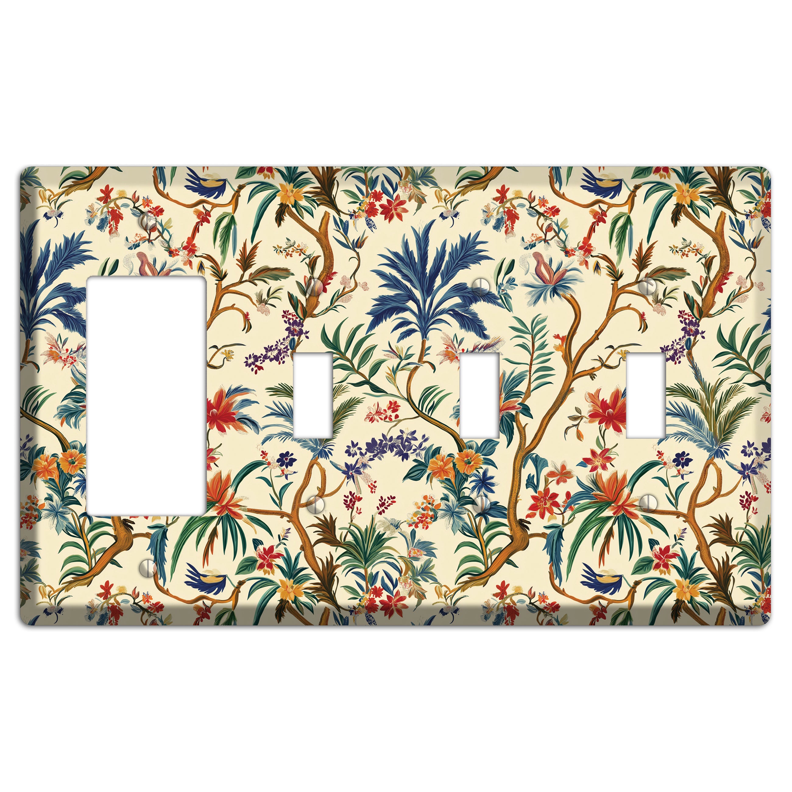 Wandering Canopy Rocker / 3 Toggle Wallplate