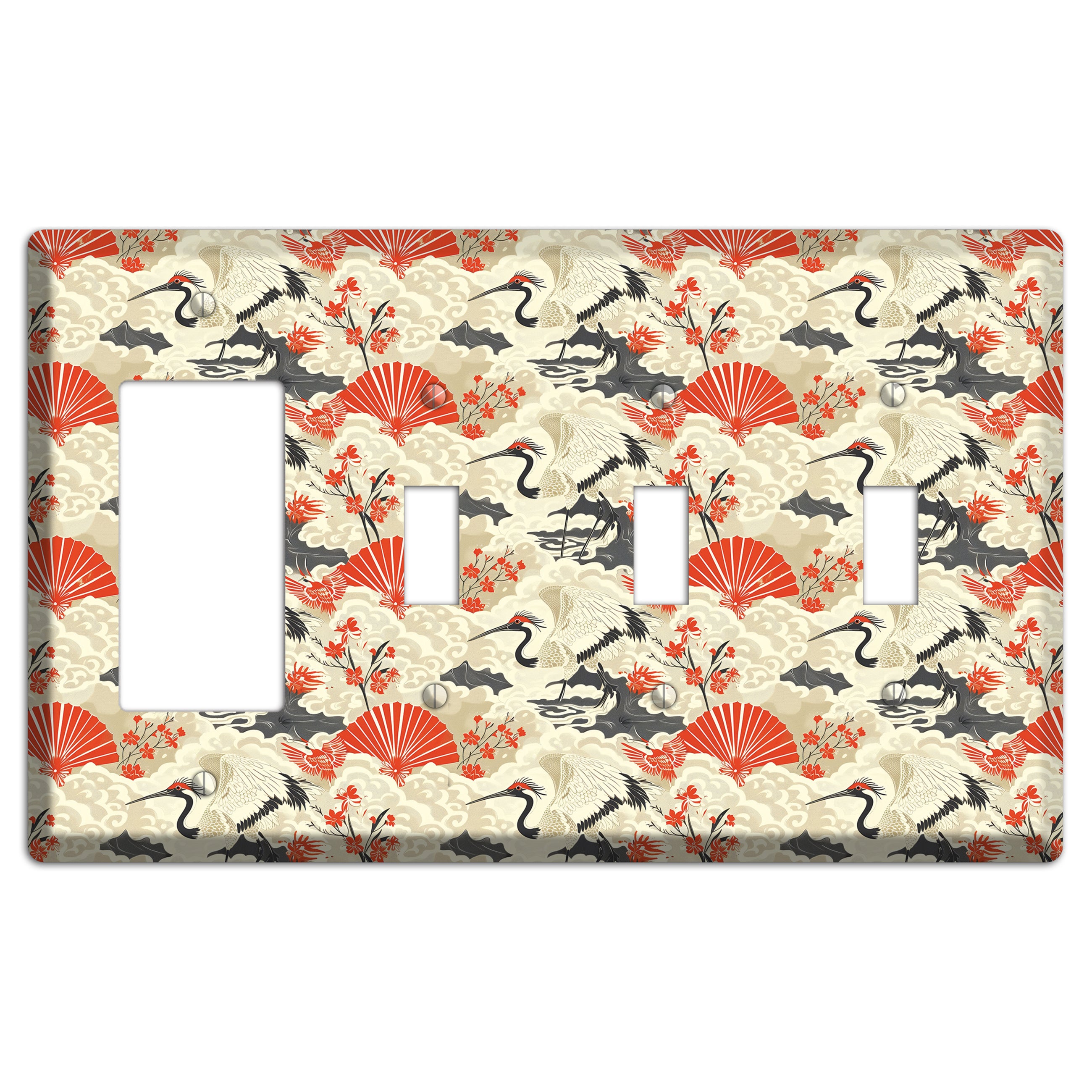 Vermillion Mist Reverie Rocker / 3 Toggle Wallplate