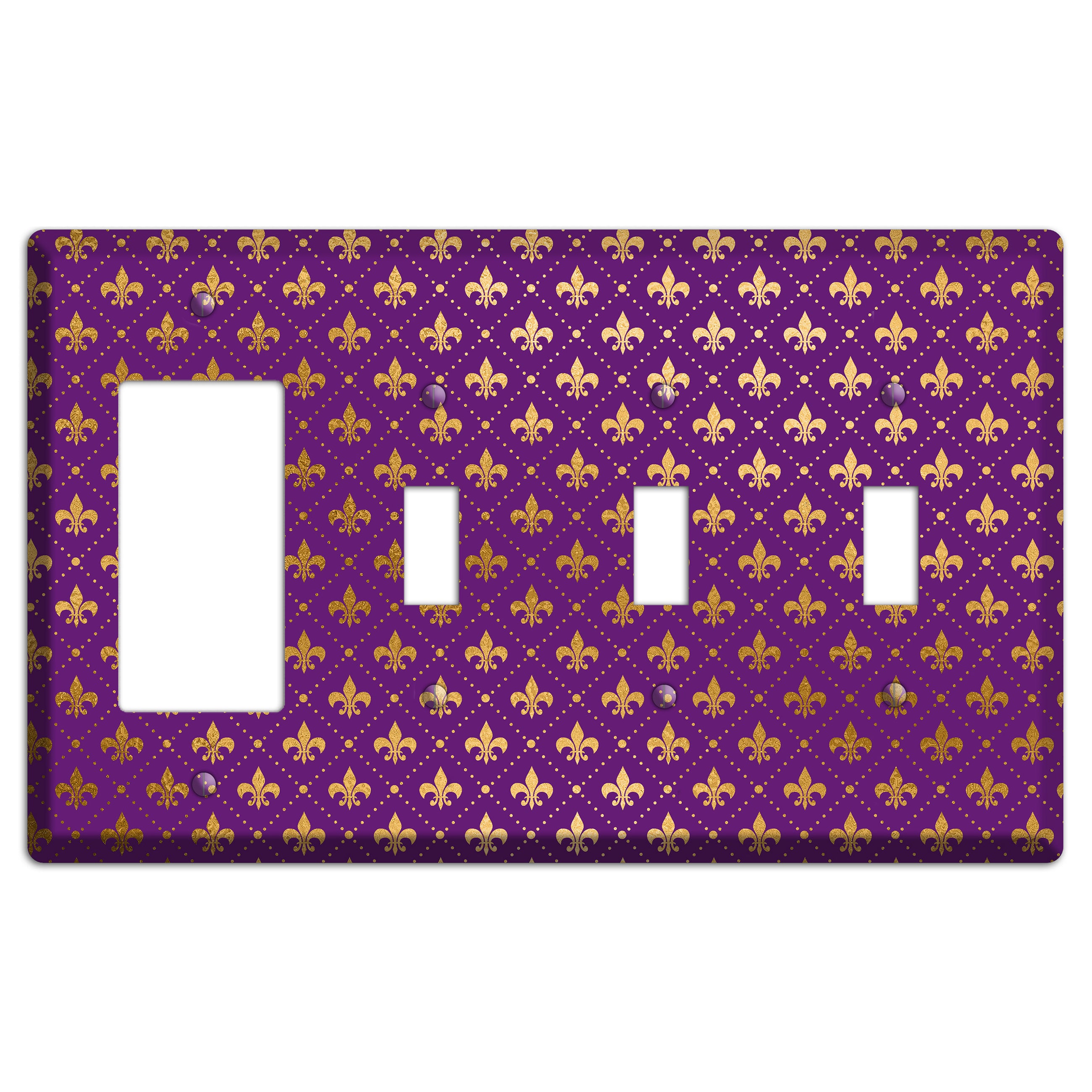 Velvet Crown Rocker / 3 Toggle Wallplate