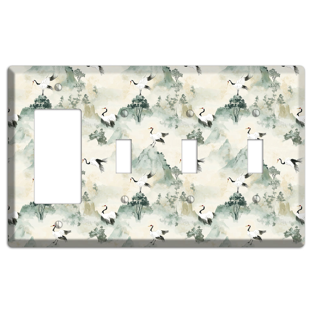 Jade Mountain Passage Rocker / 3 Toggle Wallplate