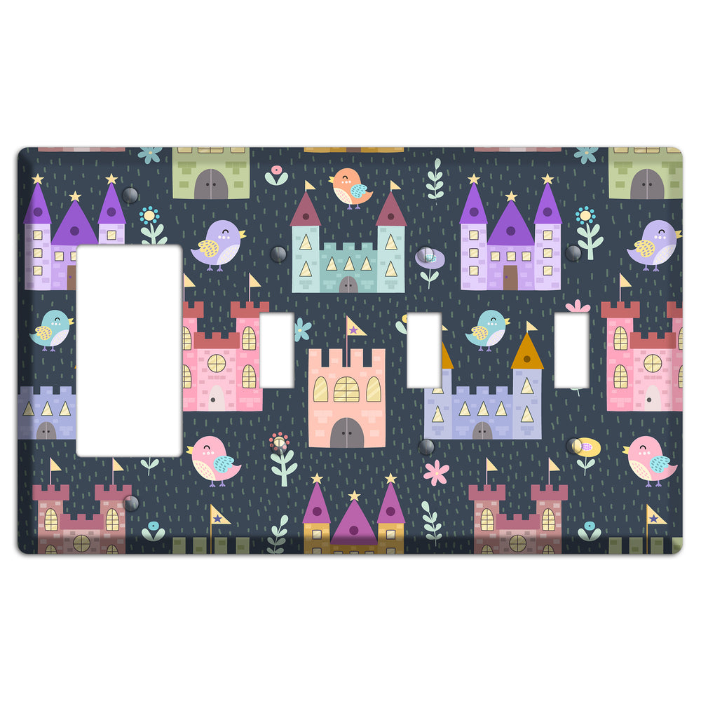 Castle Garden Rocker / 3 Toggle Wallplate