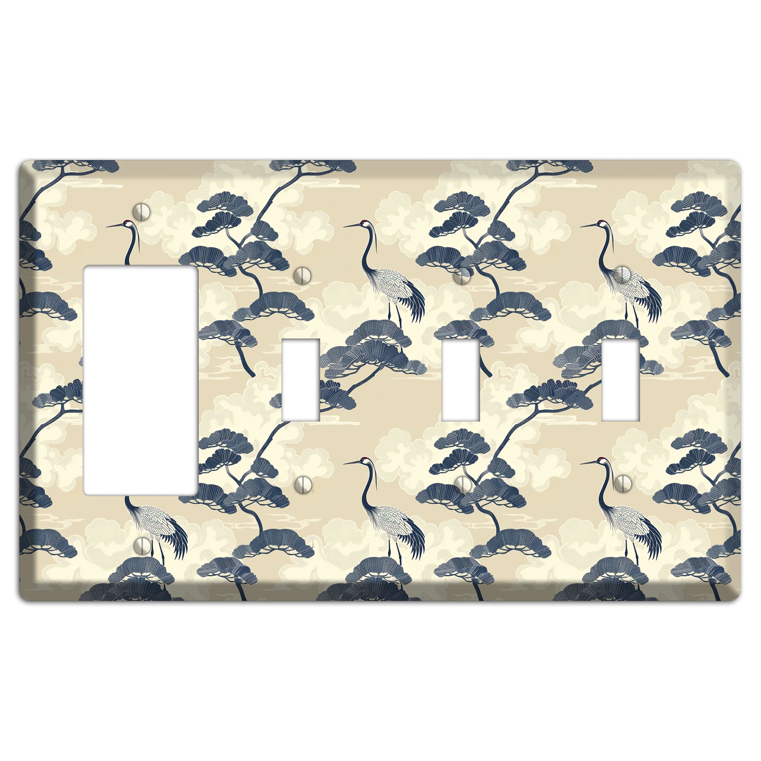 Indigo Pine Serenity Rocker / 3 Toggle Wallplate