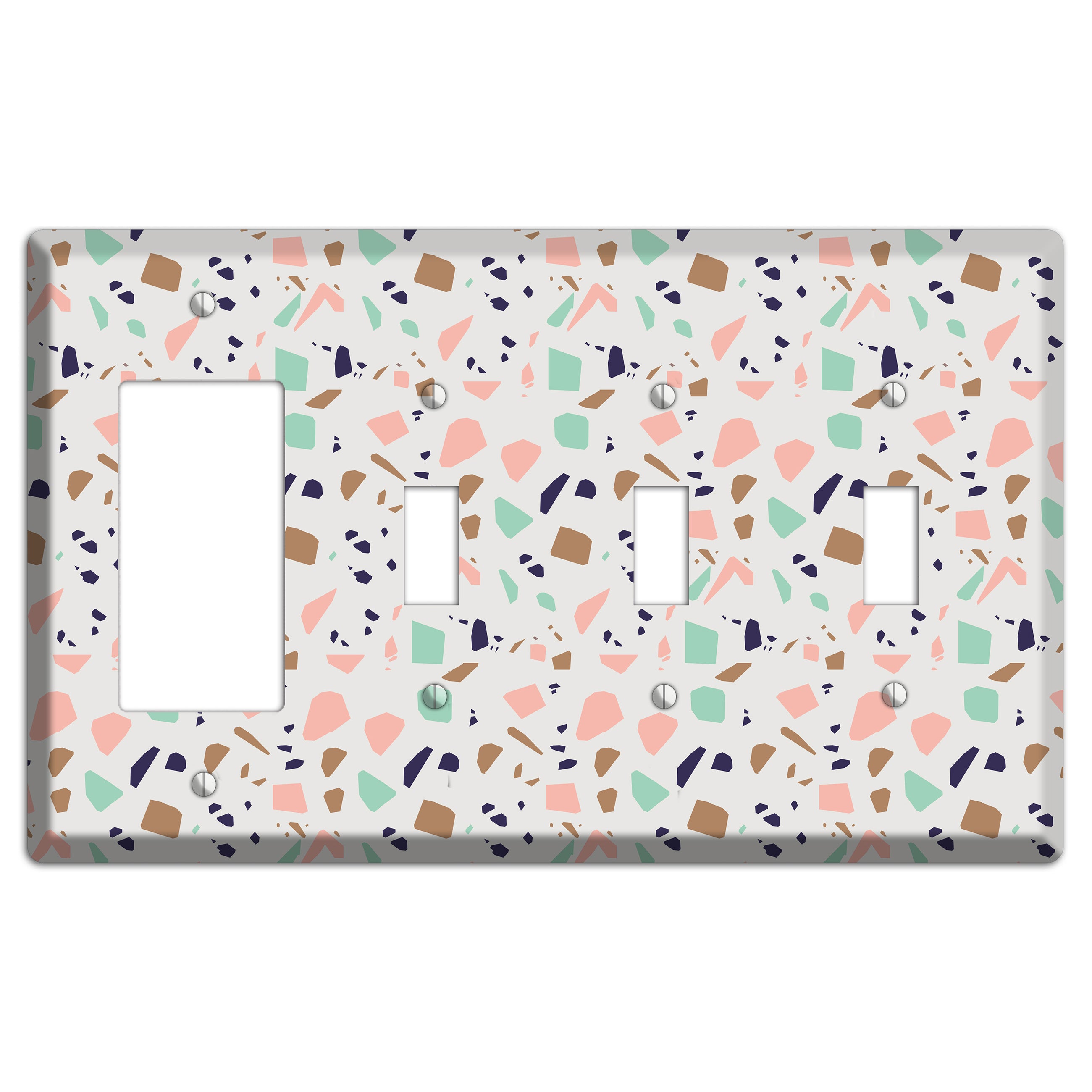Candyfetti Quartz Rocker / 3 Toggle Wallplate